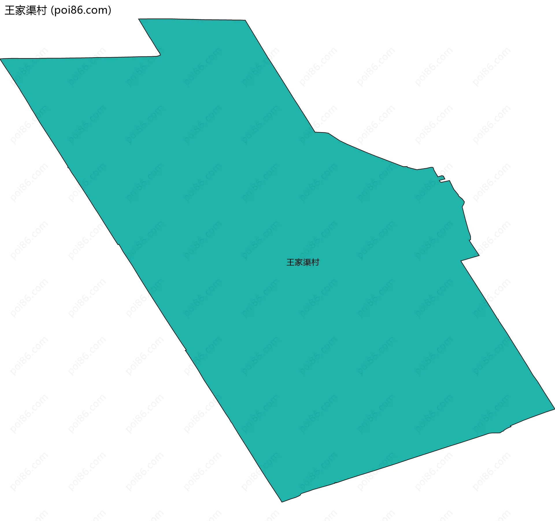 王家渠村边界地图