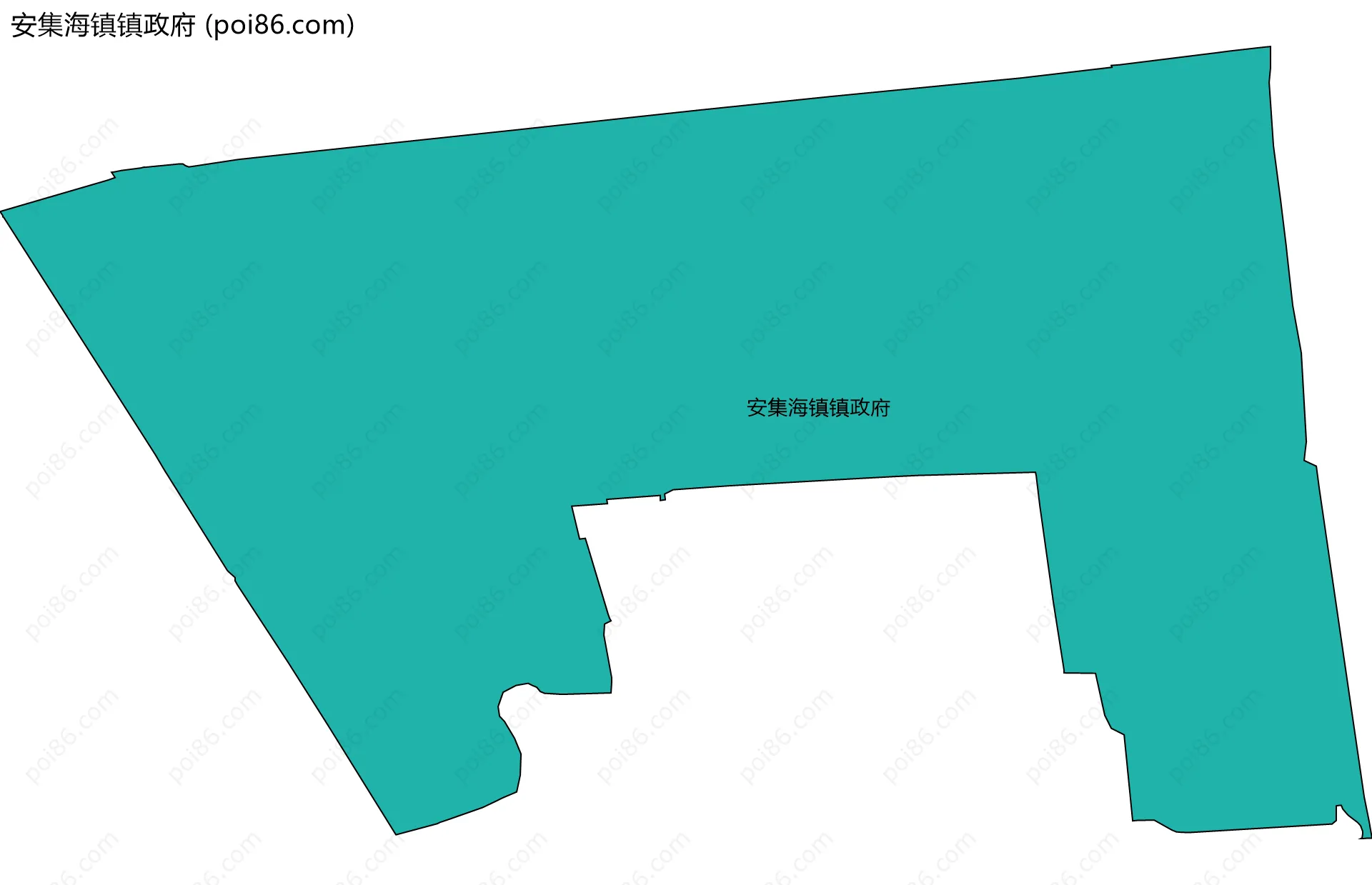 安集海镇镇政府边界地图