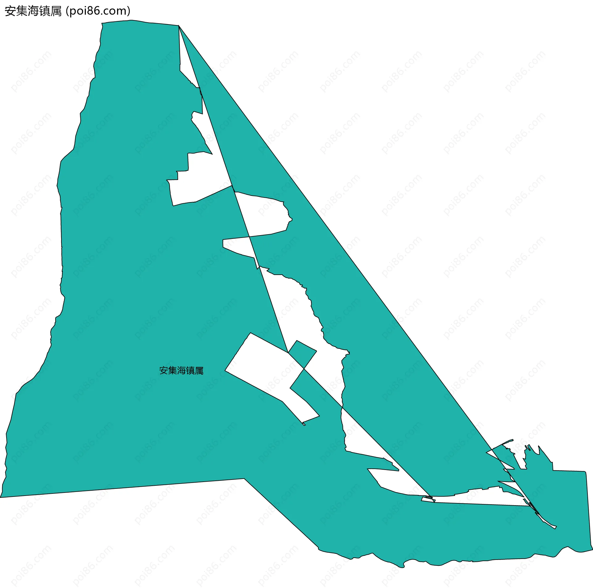 安集海镇属边界地图