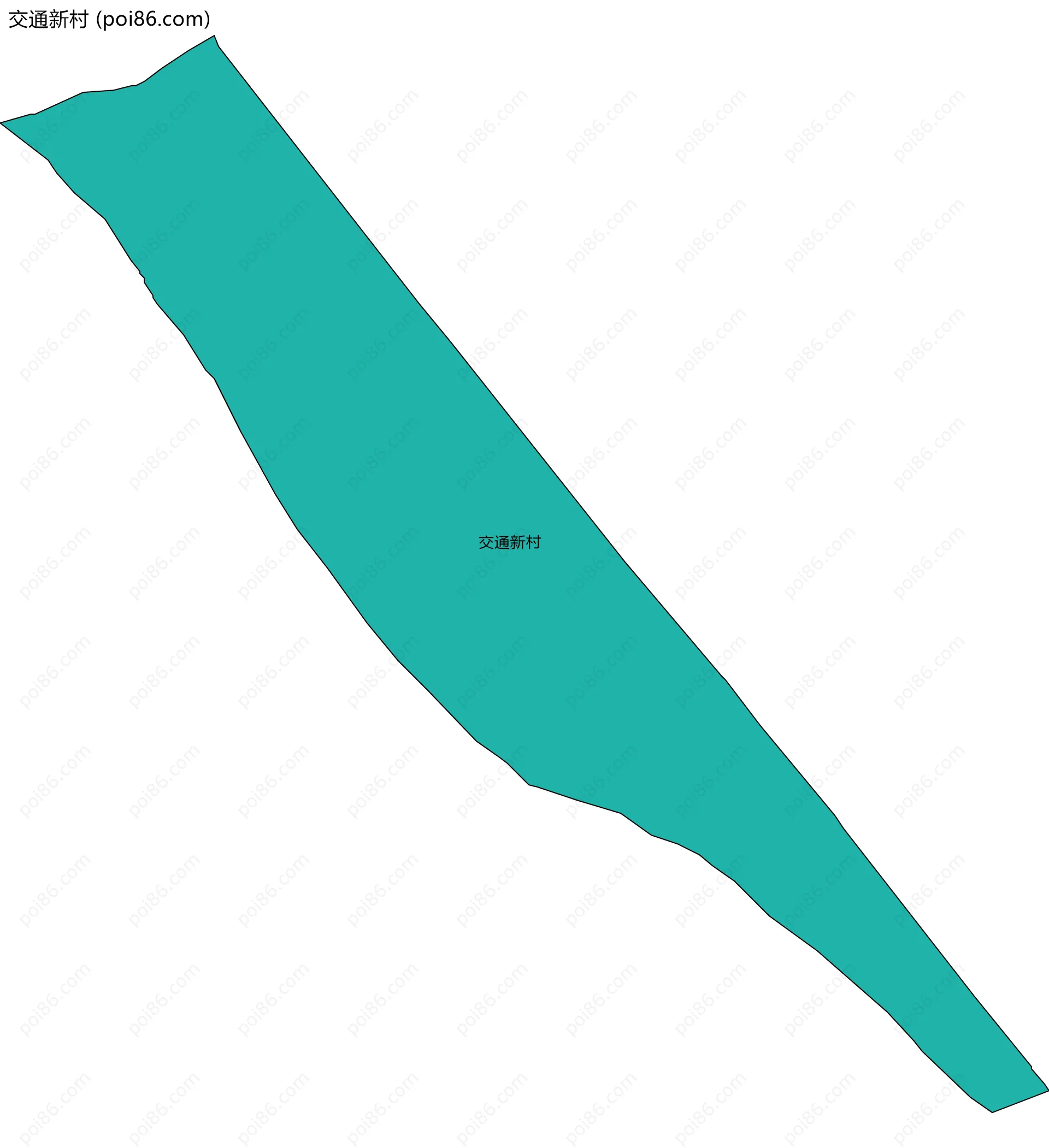 交通新村边界地图