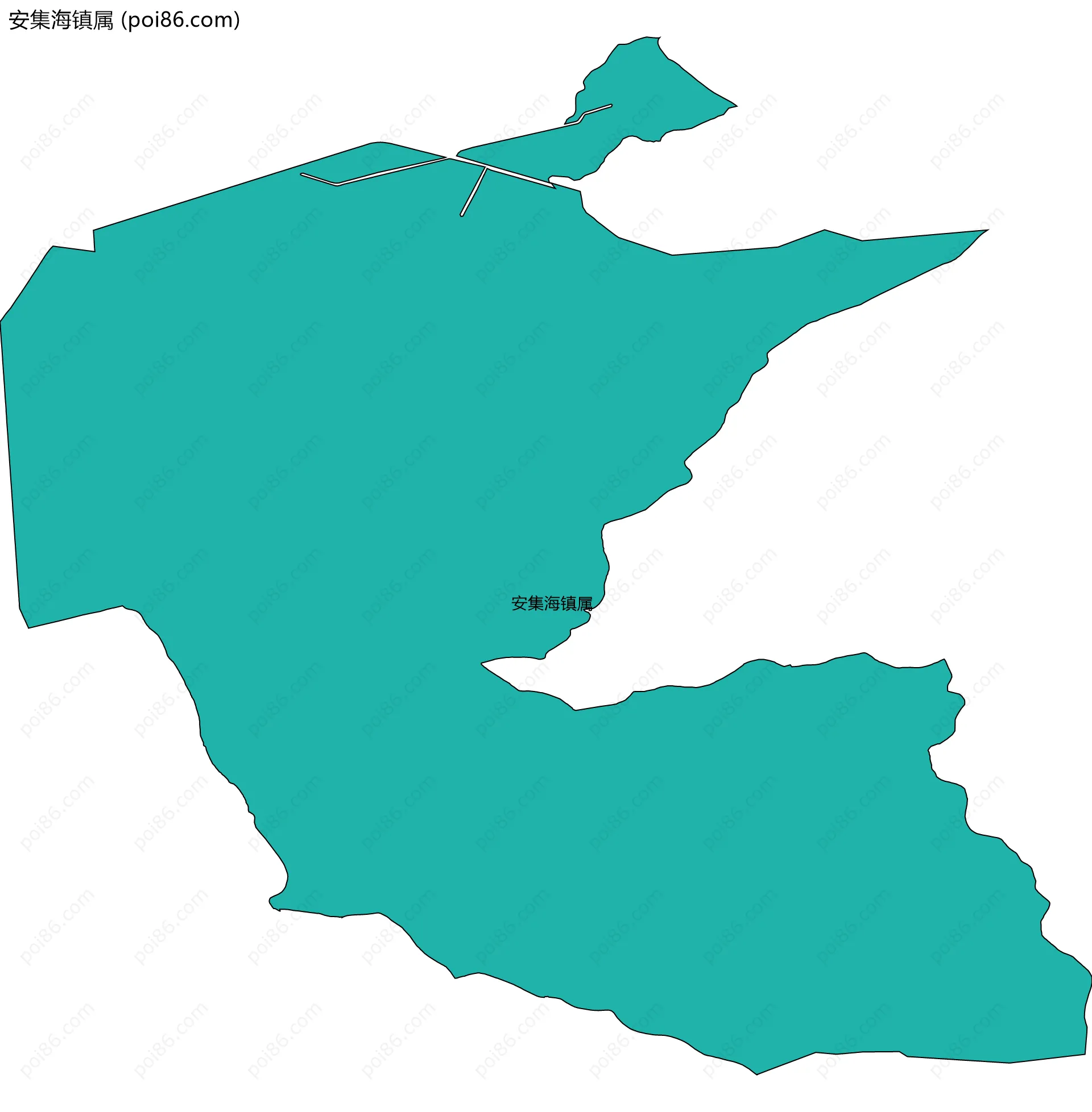 安集海镇属边界地图