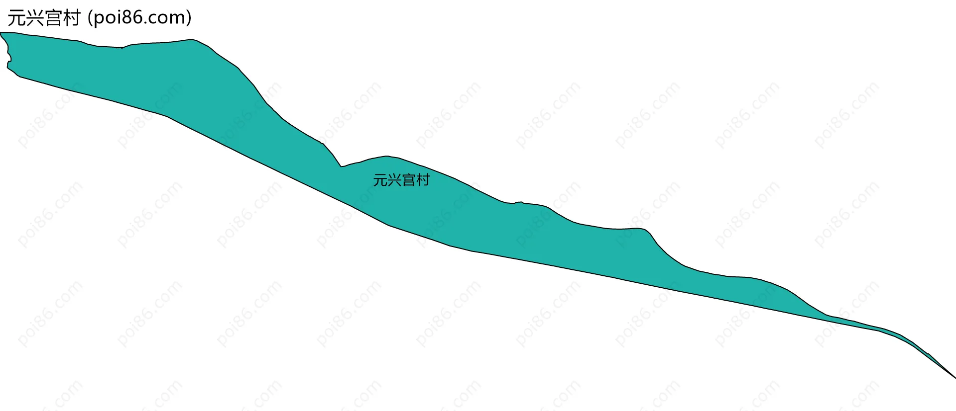 元兴宫村边界地图