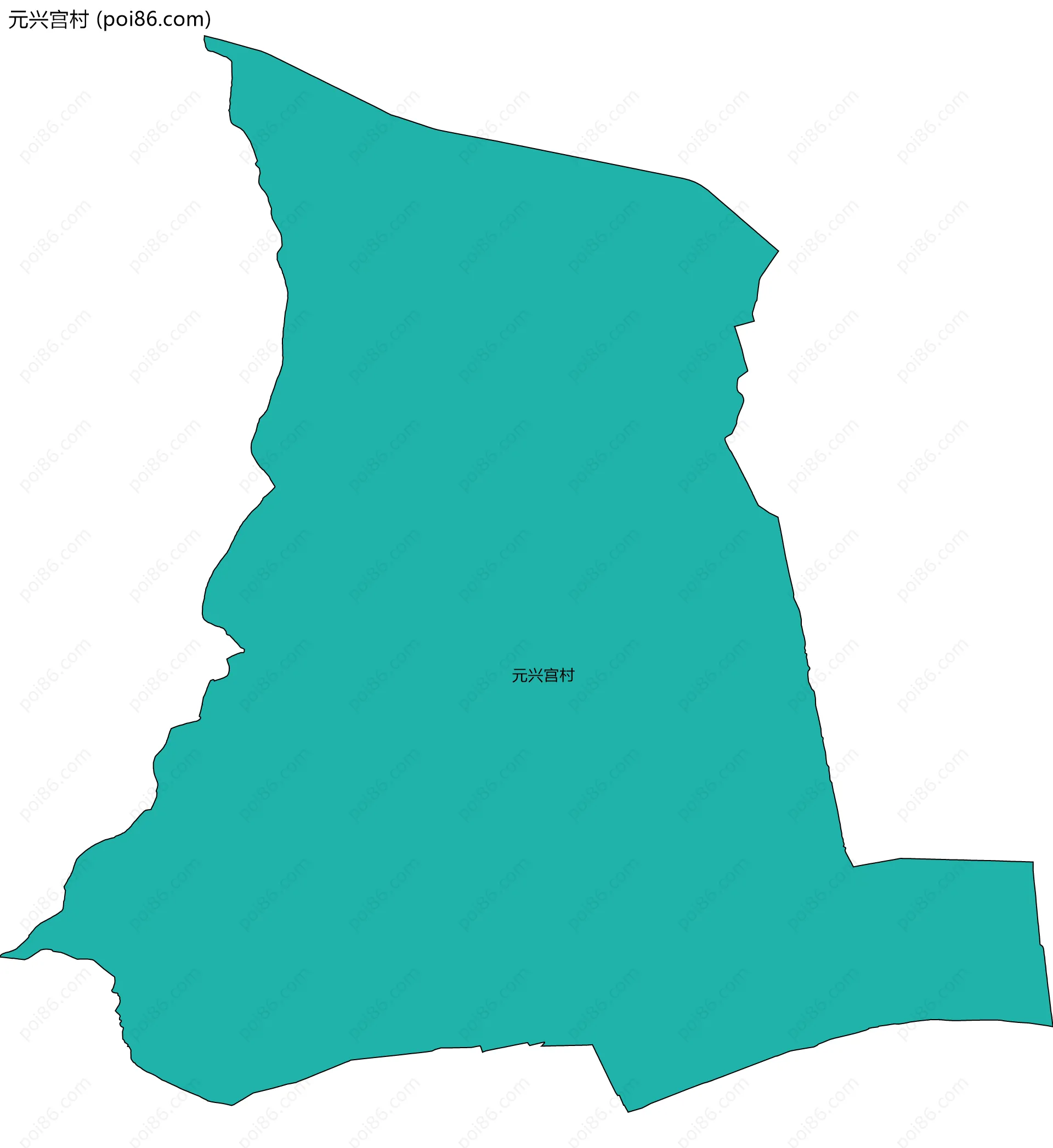 元兴宫村边界地图