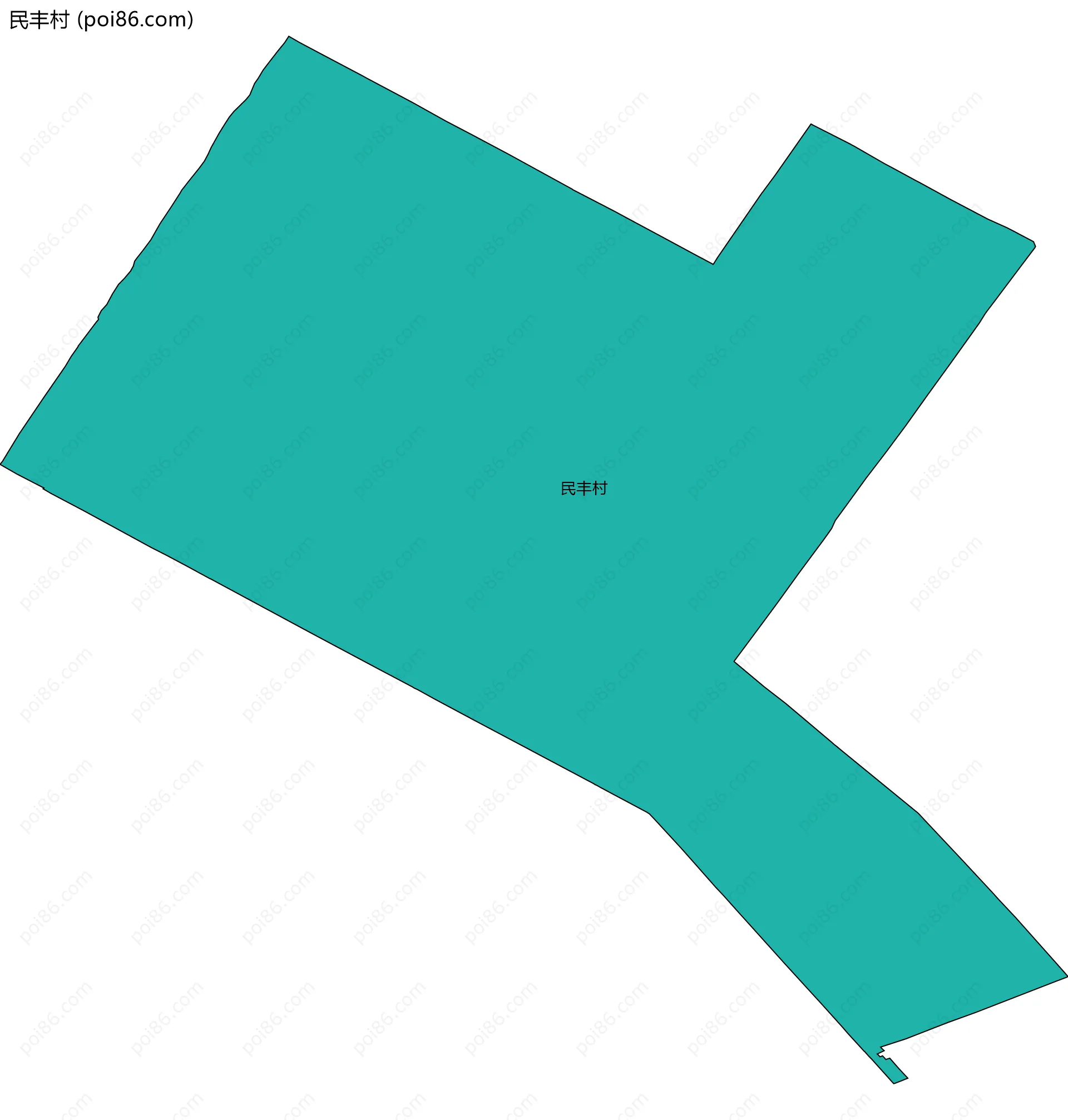 民丰村边界地图