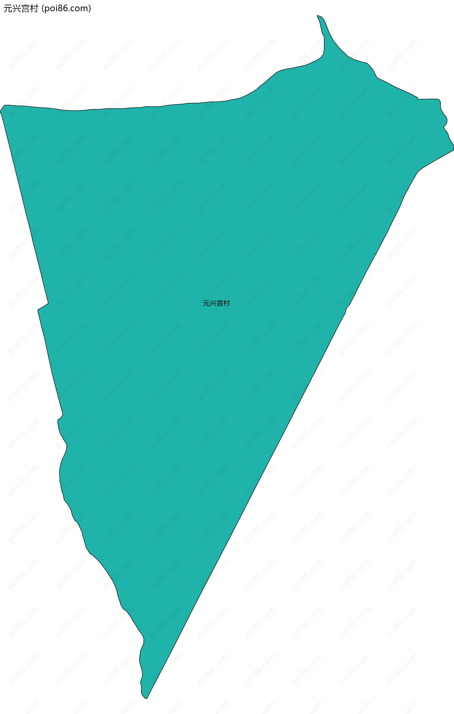 元兴宫村边界地图