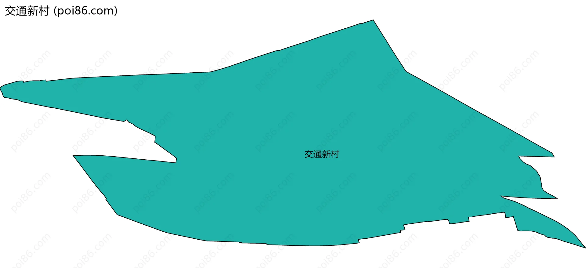 交通新村边界地图