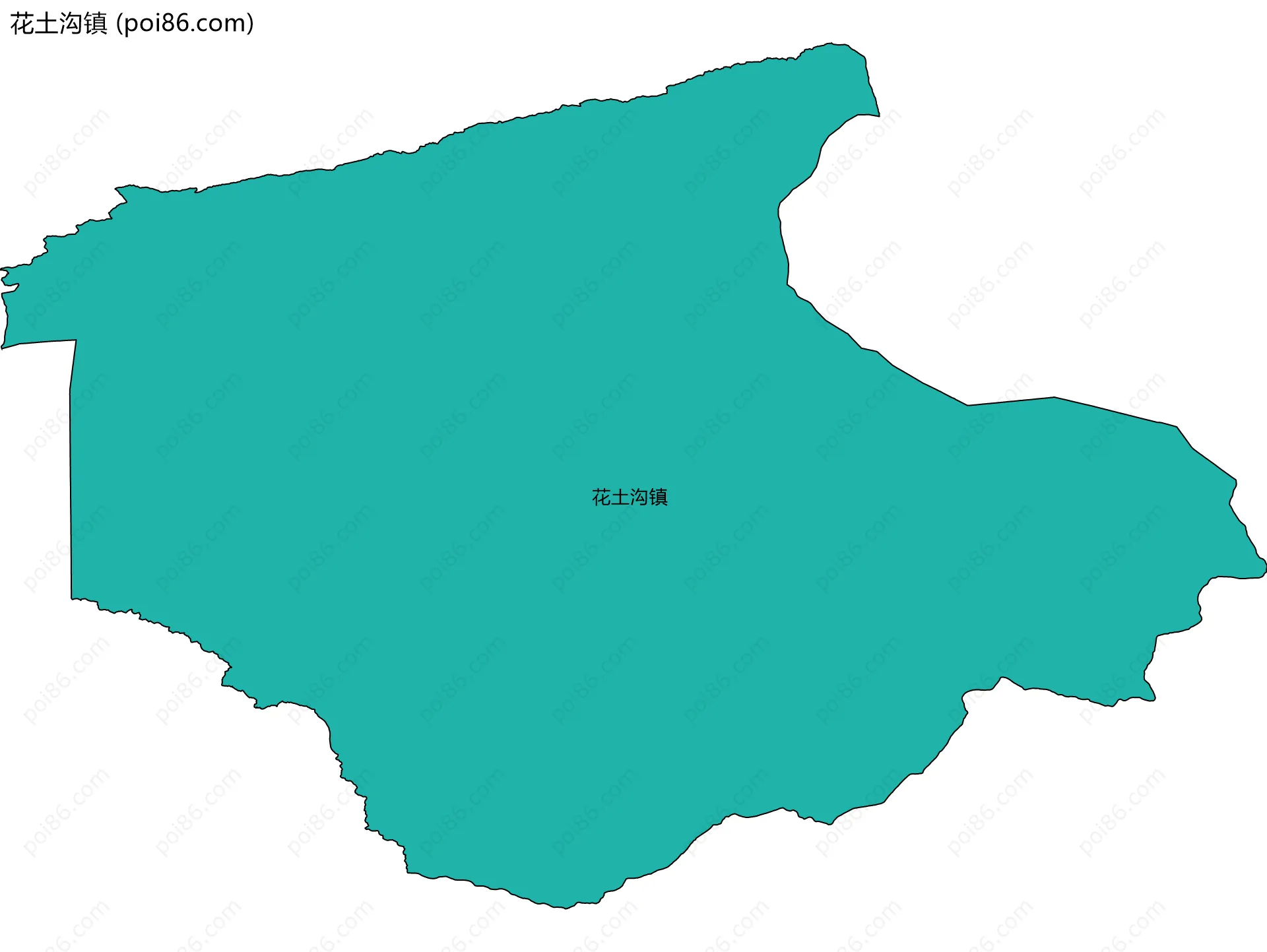 花土沟镇边界地图