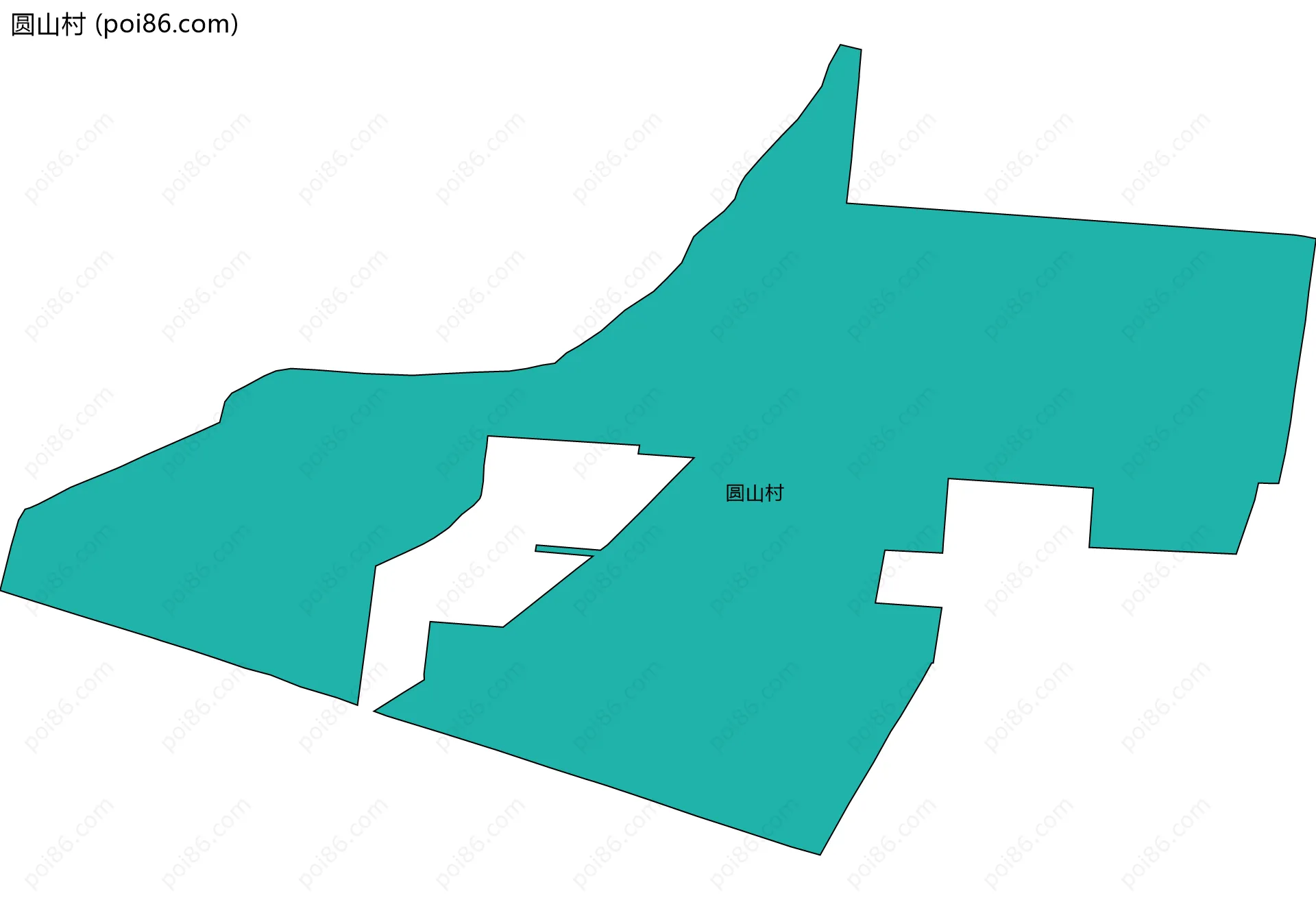 圆山村边界地图