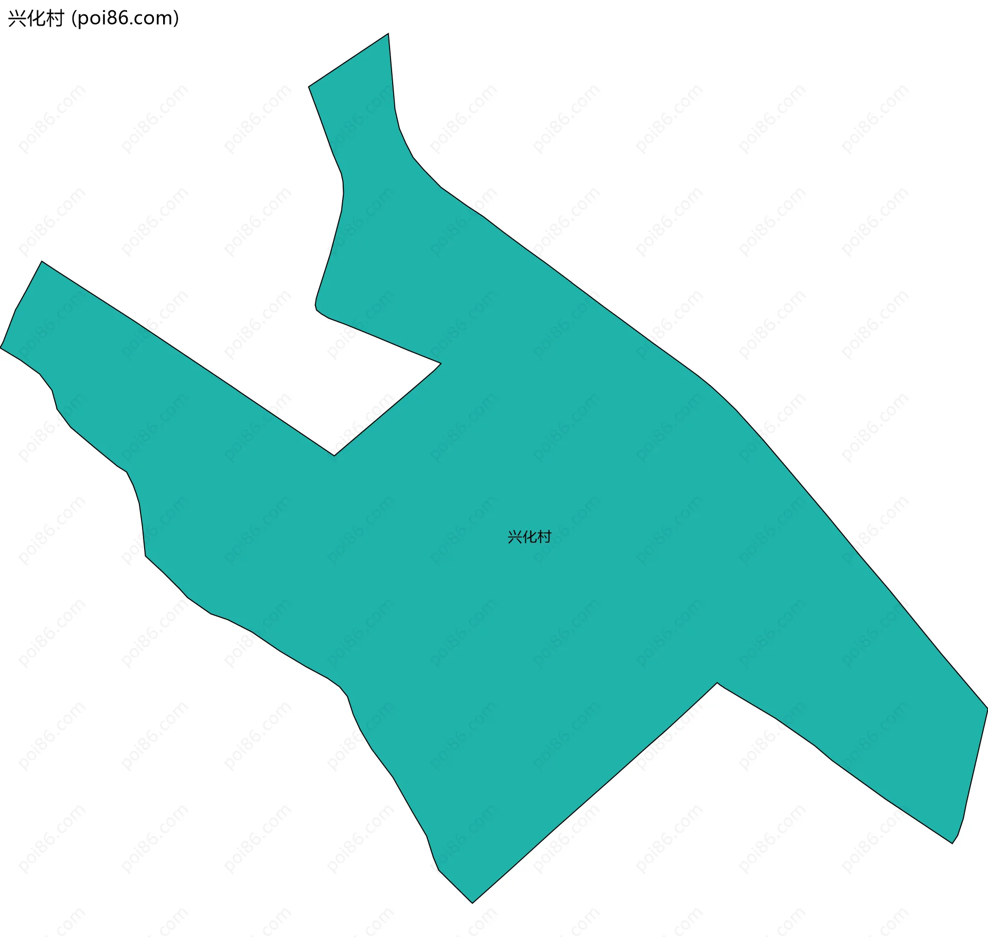 兴化村边界地图