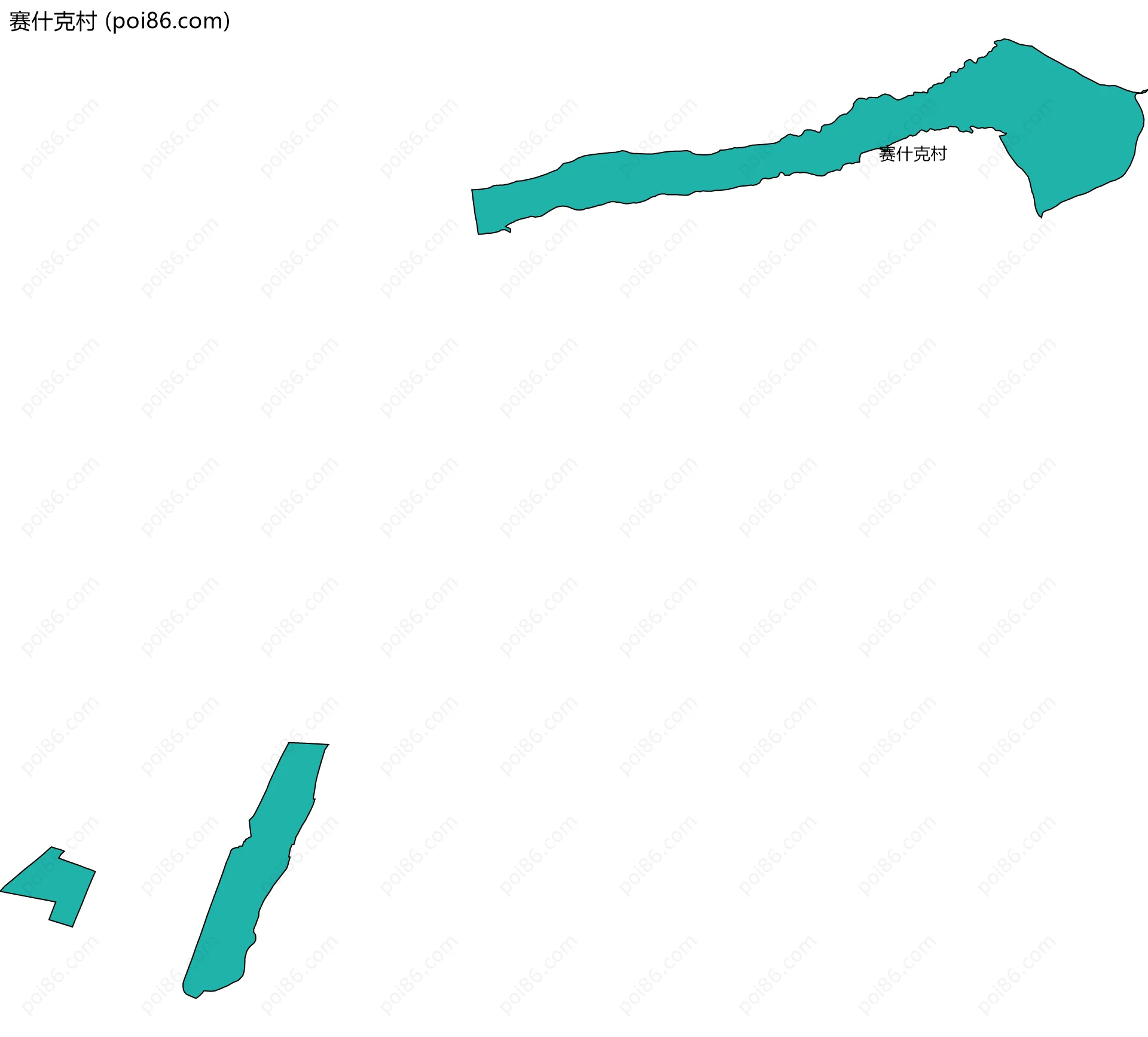 赛什克村边界地图