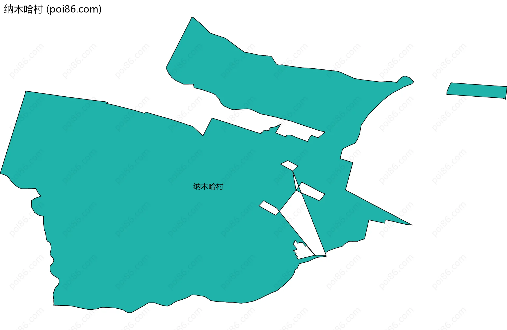 纳木哈村边界地图