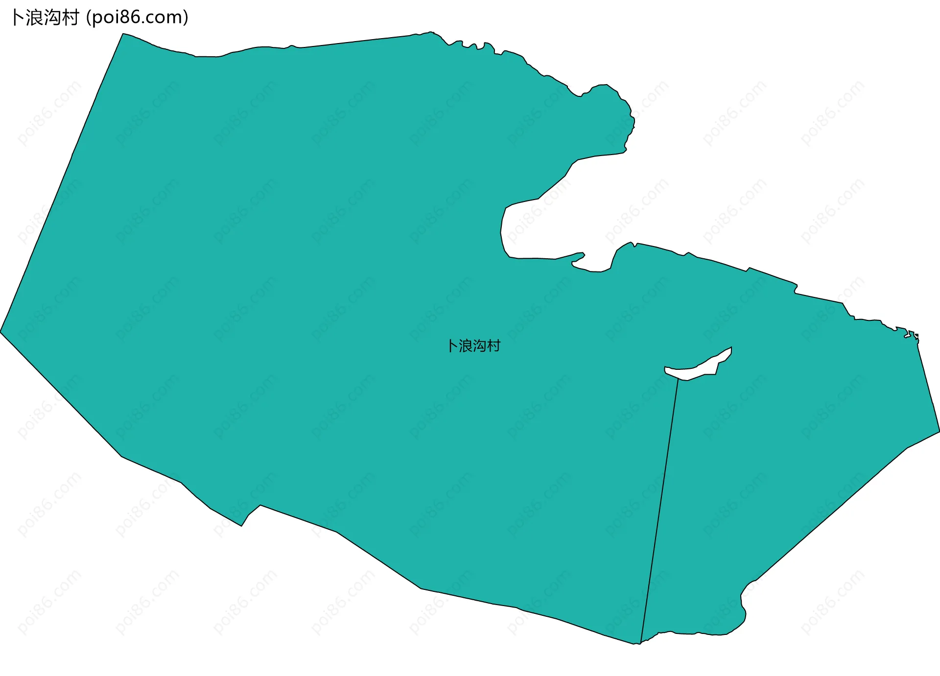 卜浪沟村边界地图