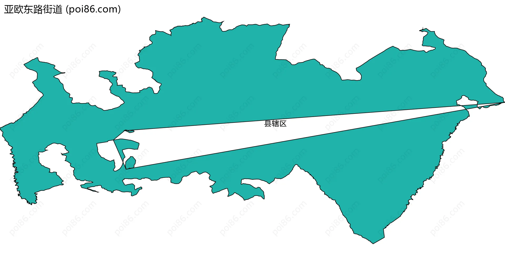 亚欧东路街道边界地图(五级行政区划)