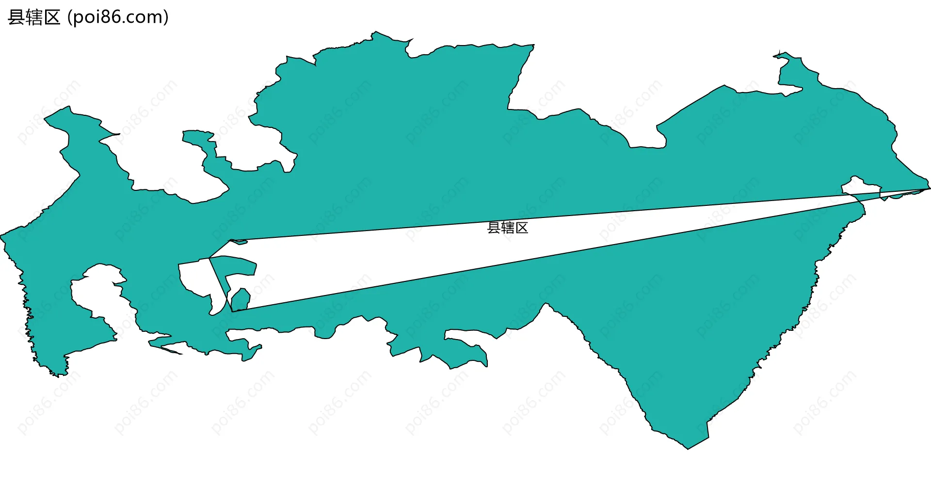 县辖区边界地图