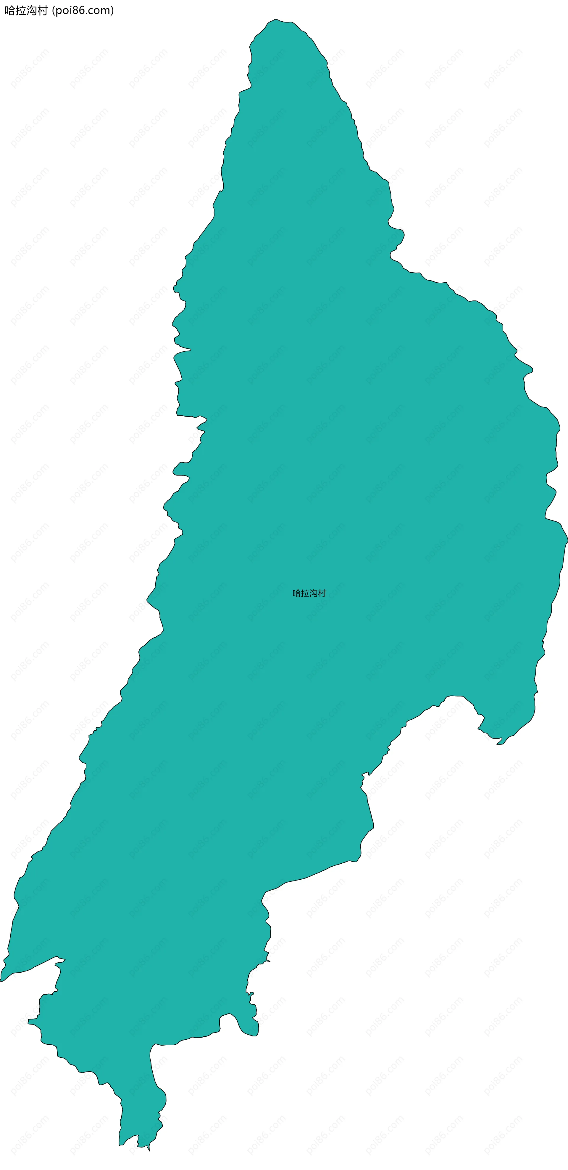哈拉沟村边界地图