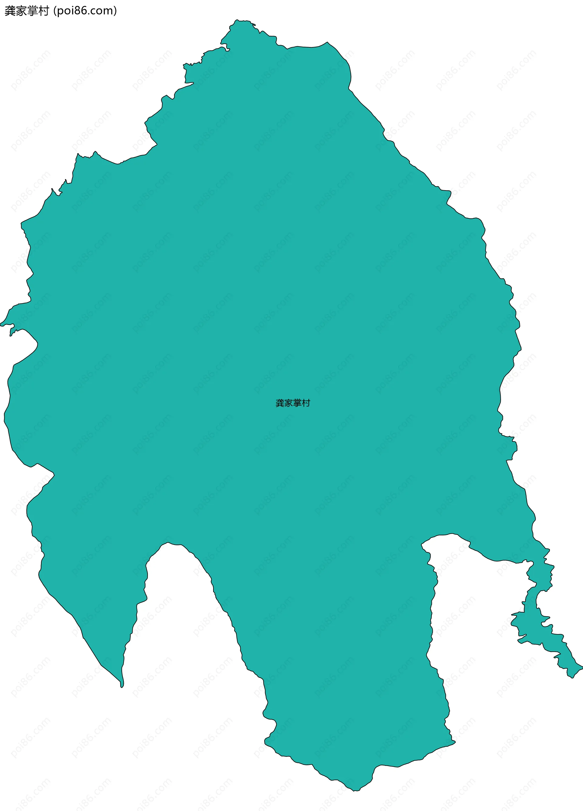 龚家掌村边界地图