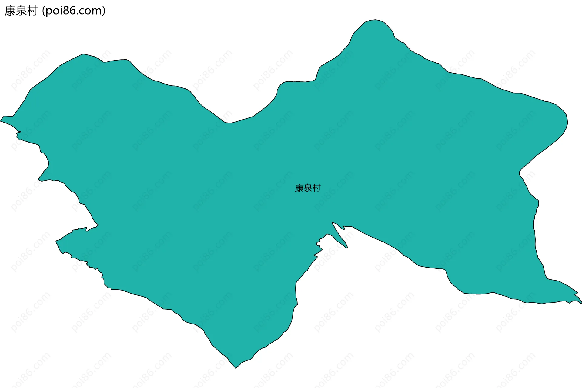 康泉村边界地图