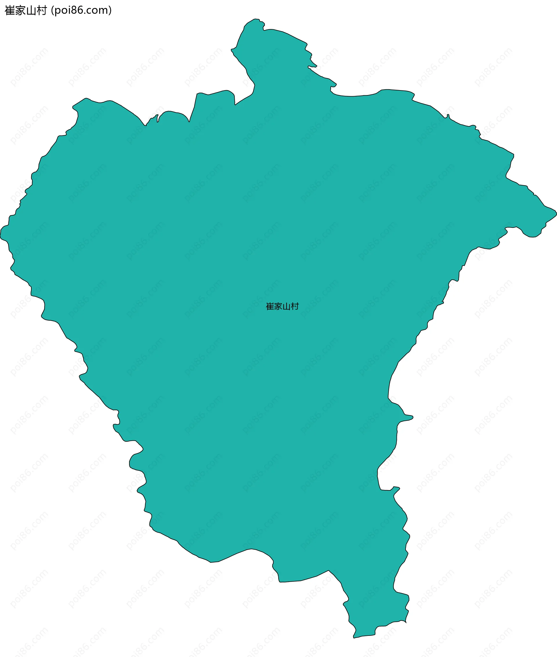 崔家山村边界地图