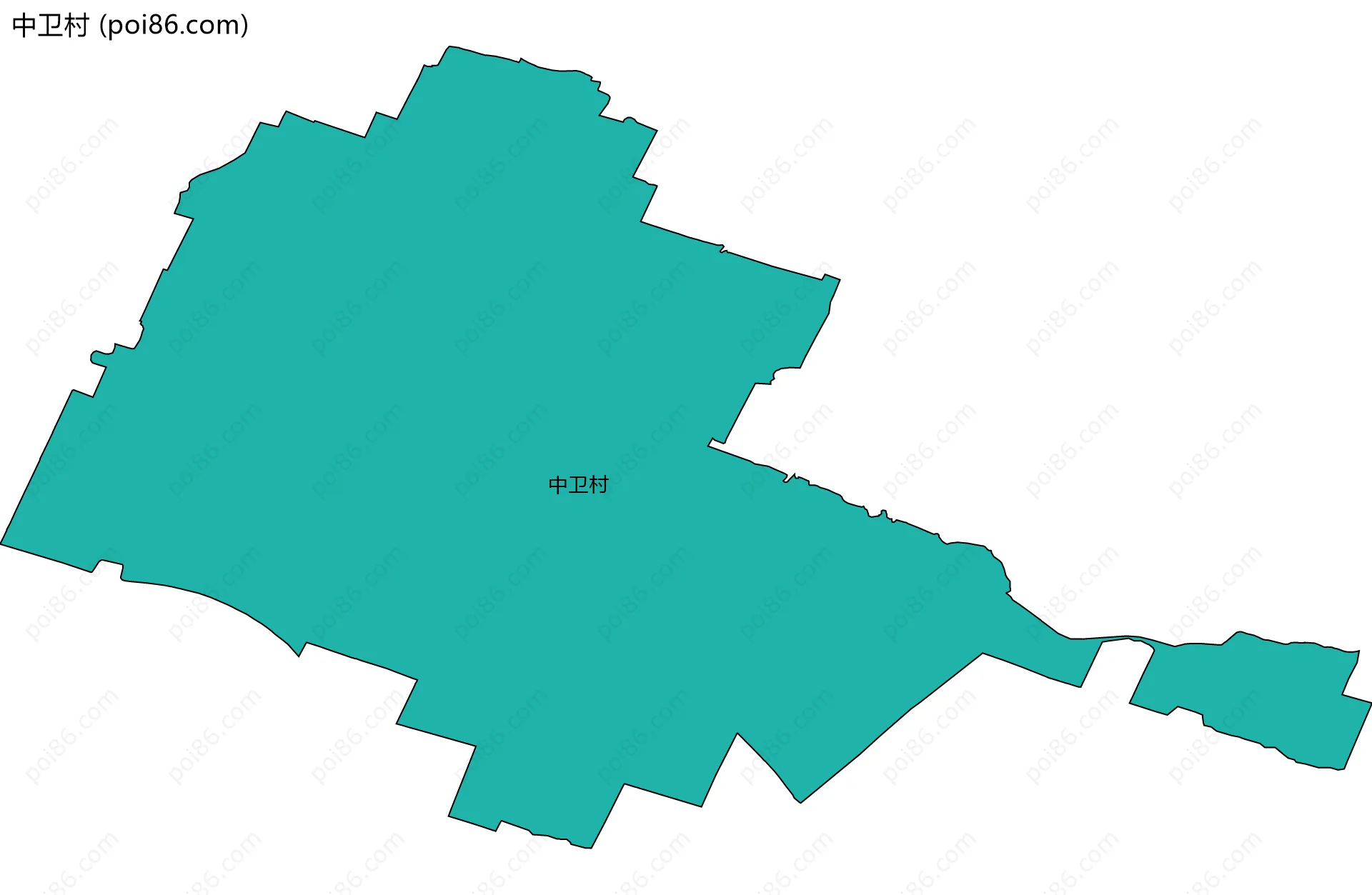 中卫村边界地图
