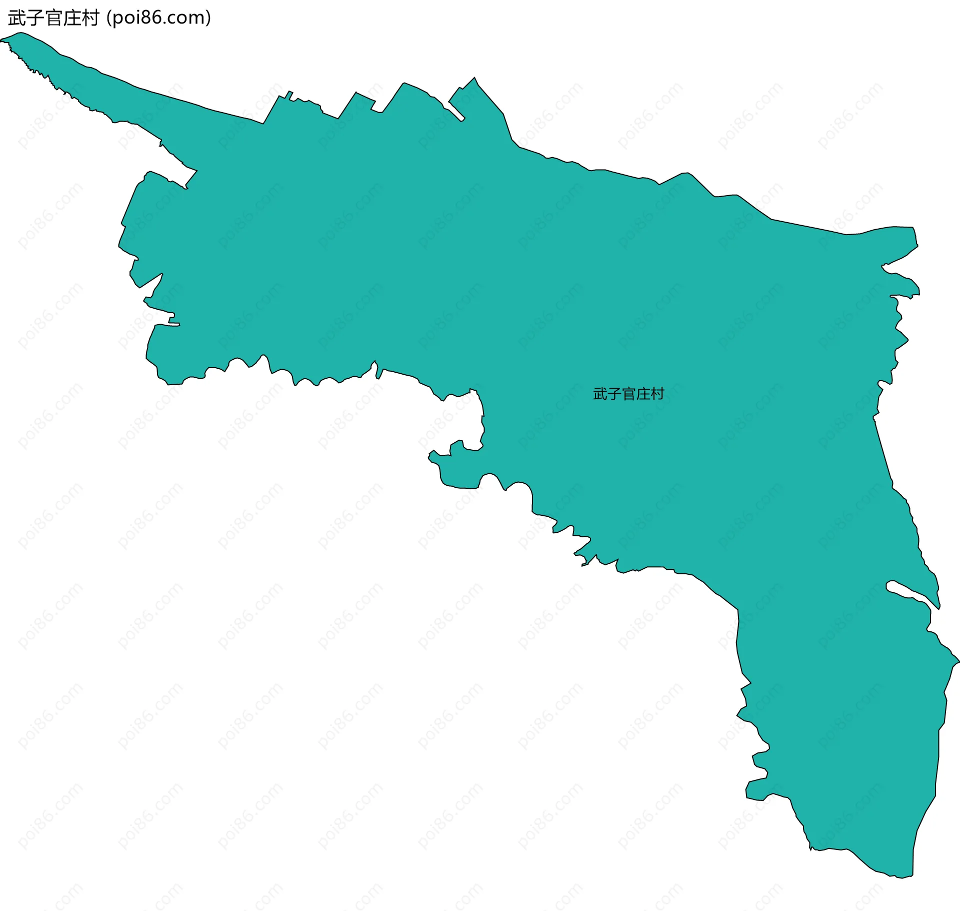 武子官庄村边界地图
