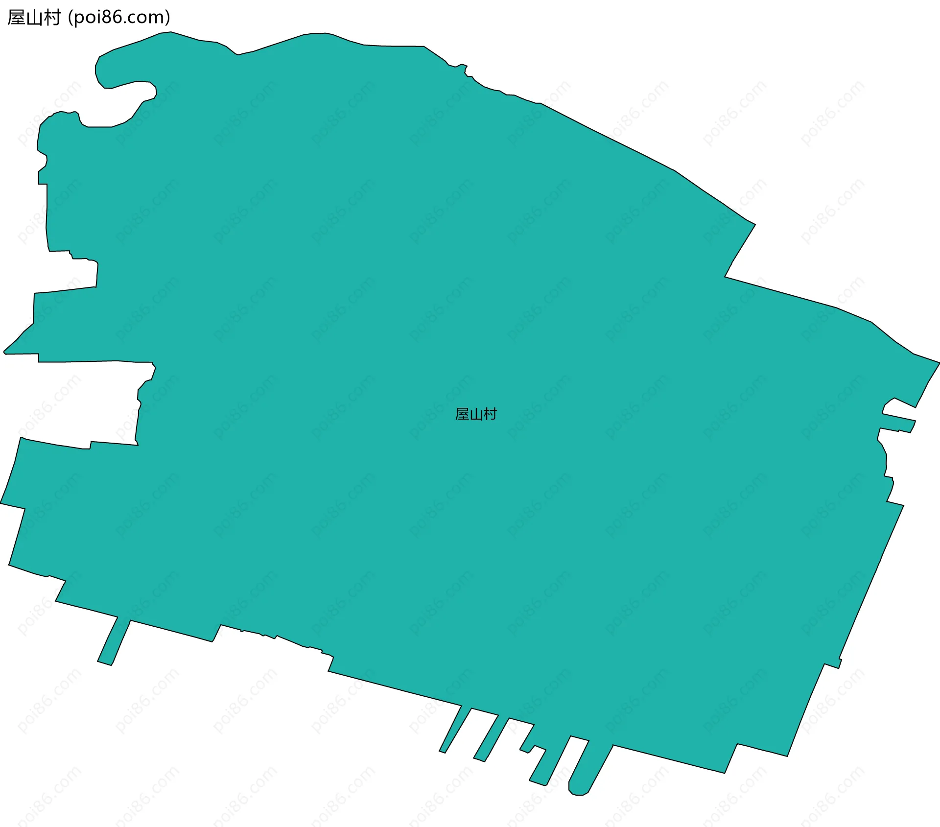 屋山村边界地图