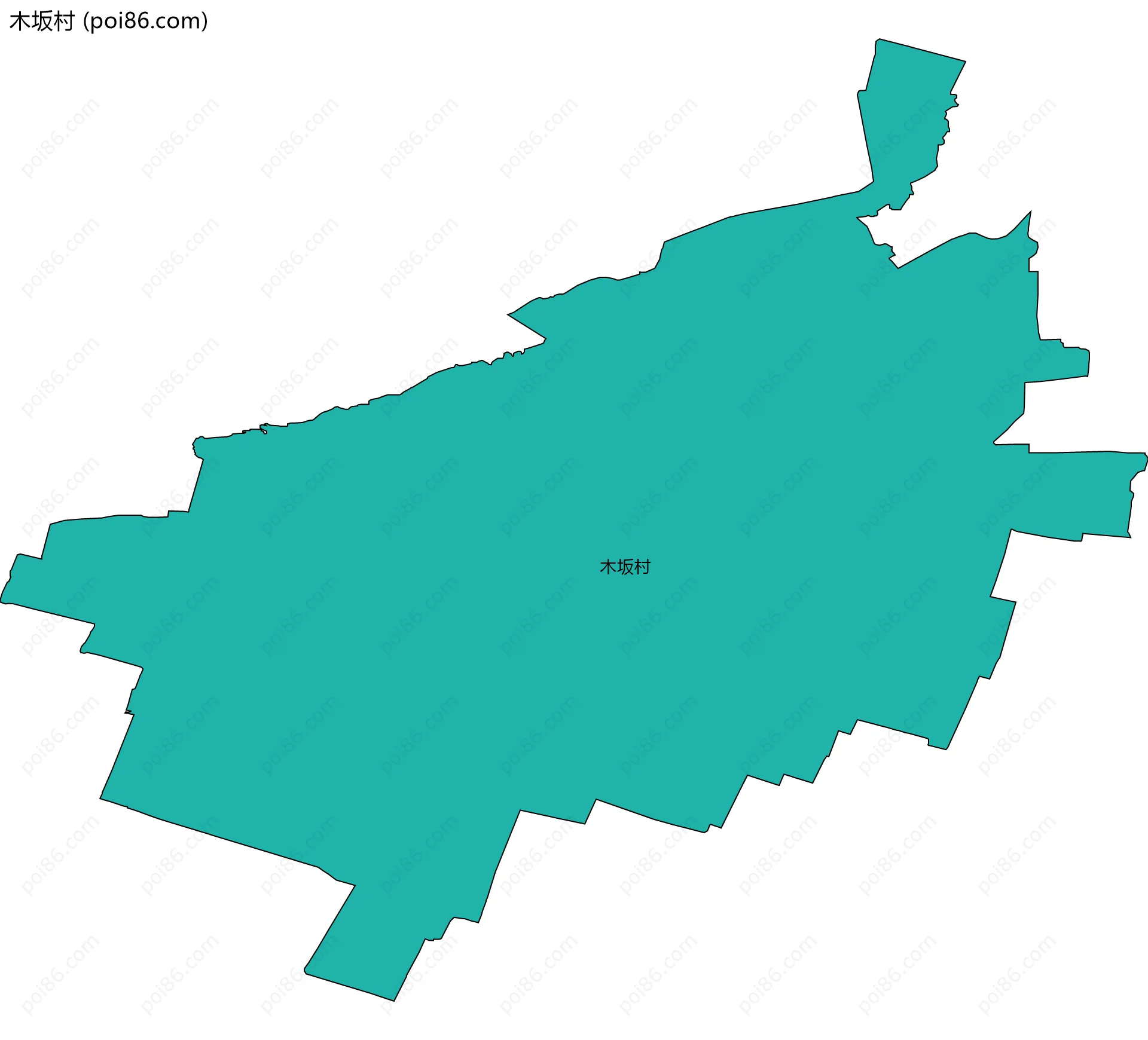 木坂村边界地图
