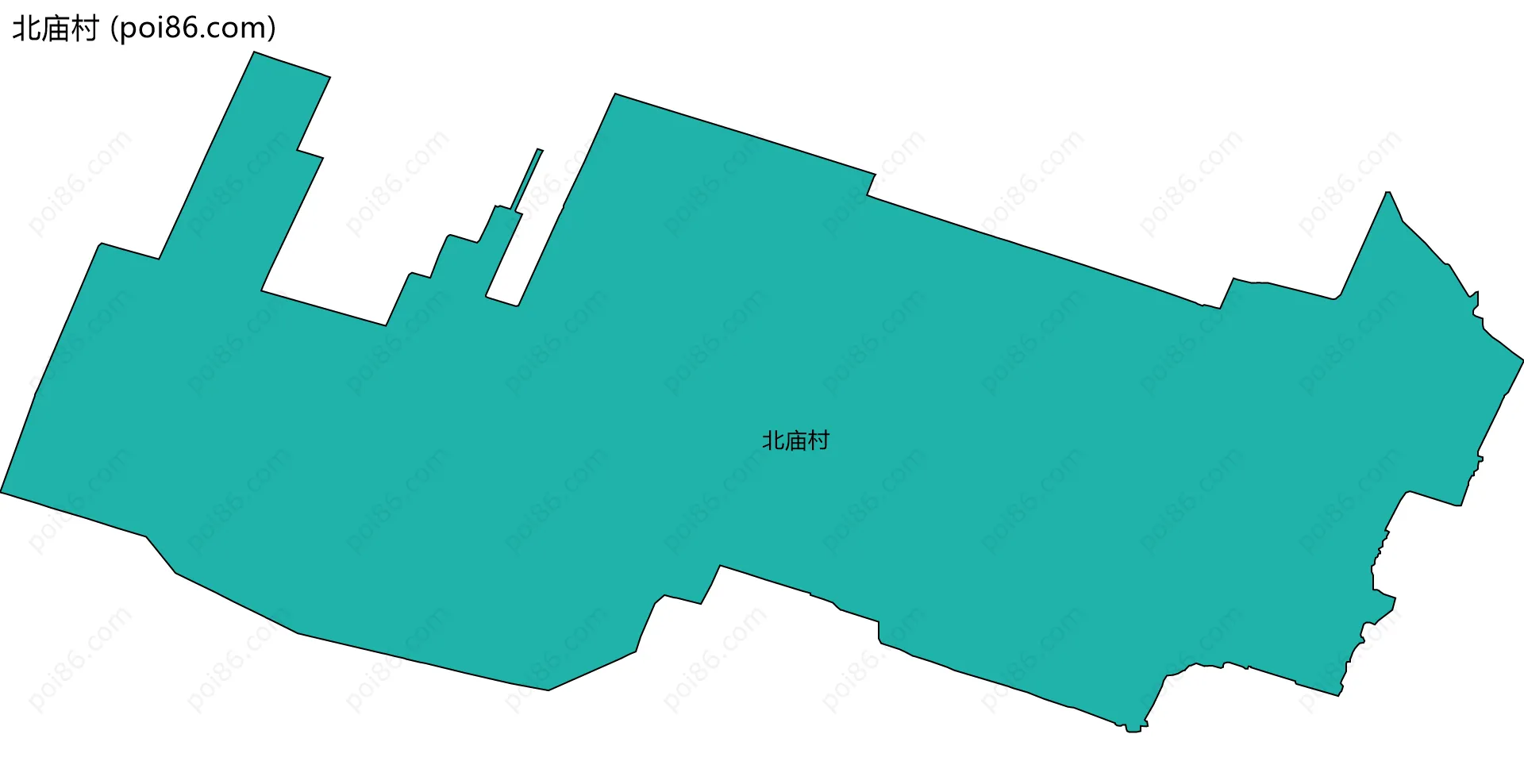 北庙村边界地图