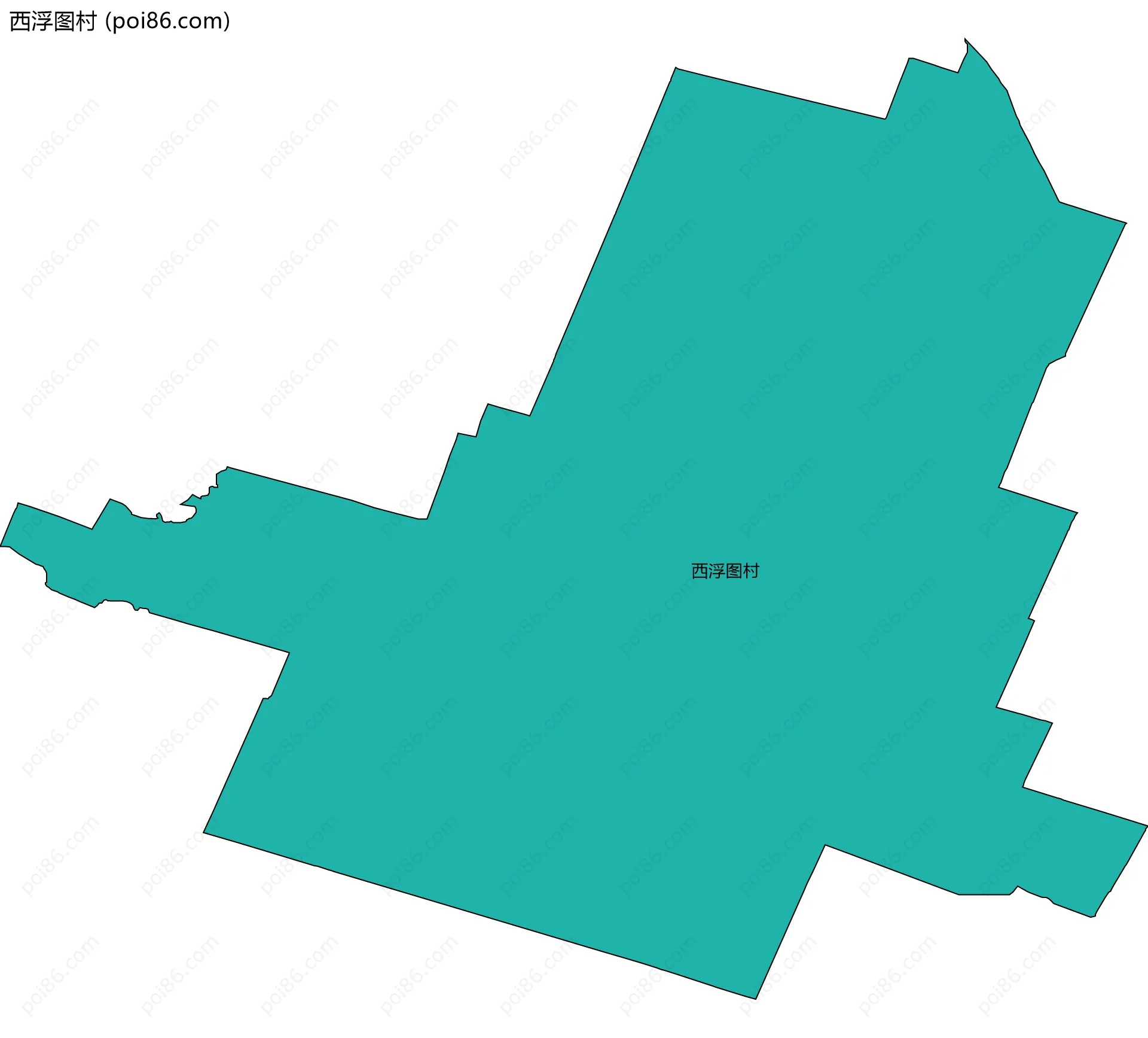 西浮图村边界地图