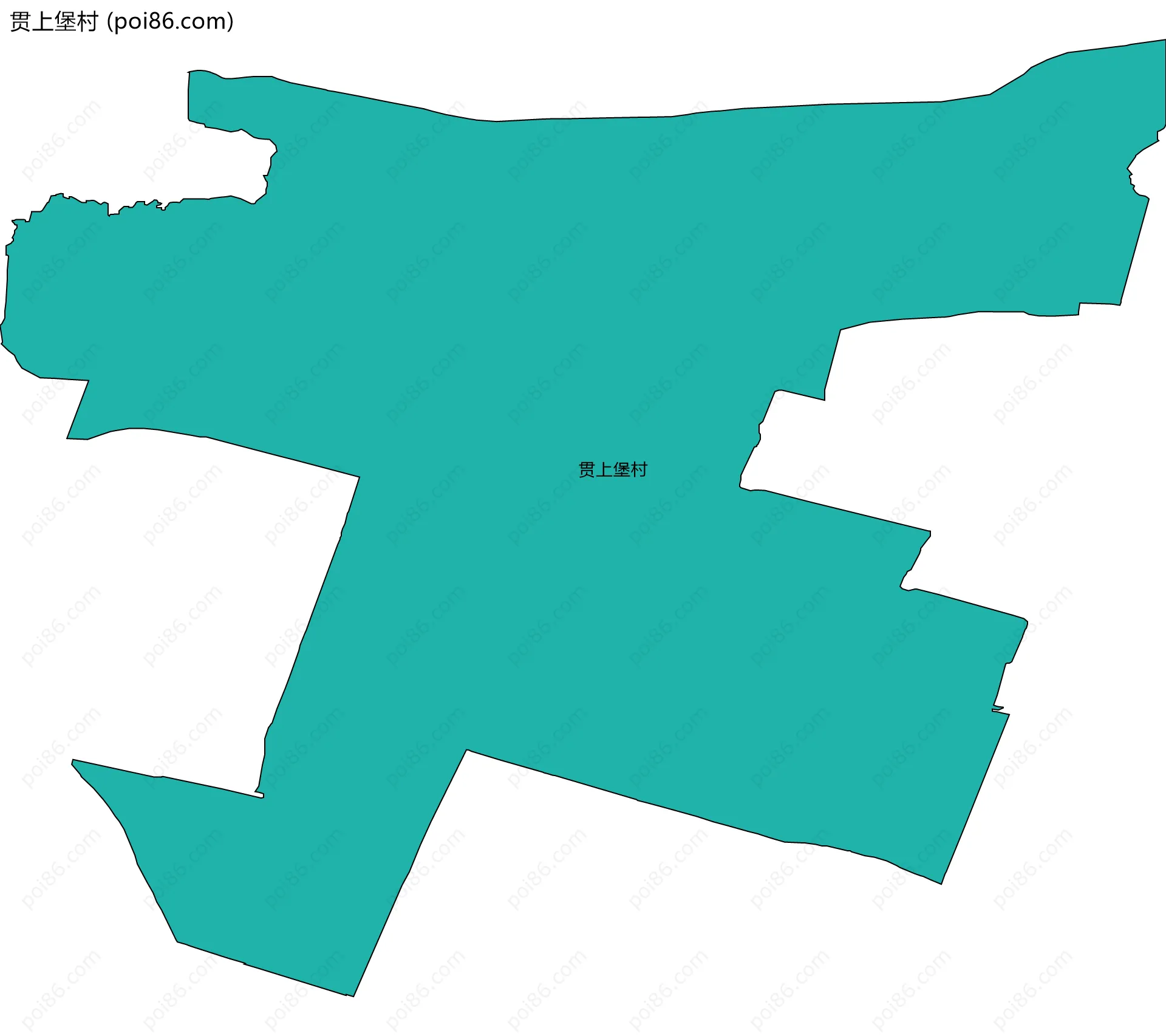 贯上堡村边界地图