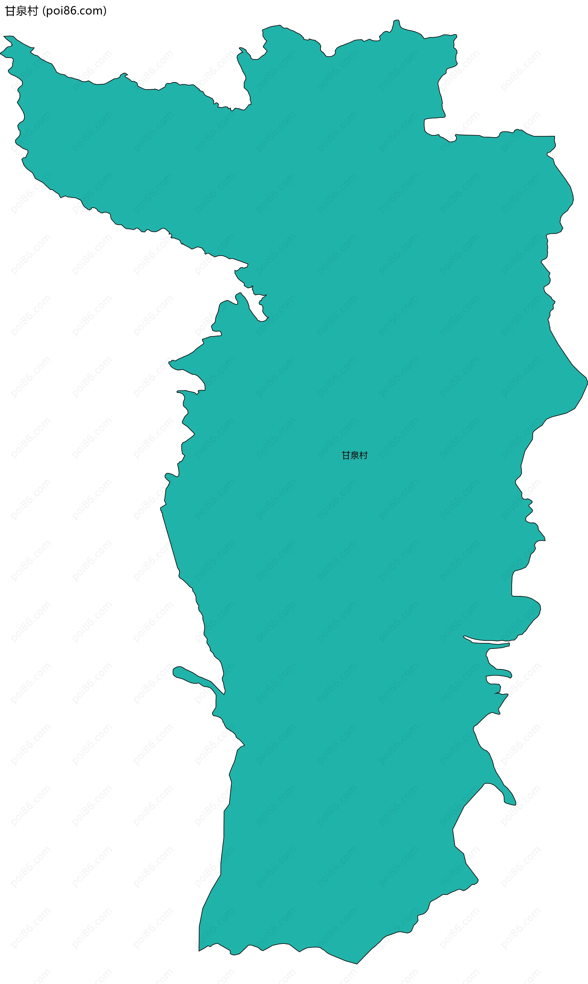 甘泉村边界地图