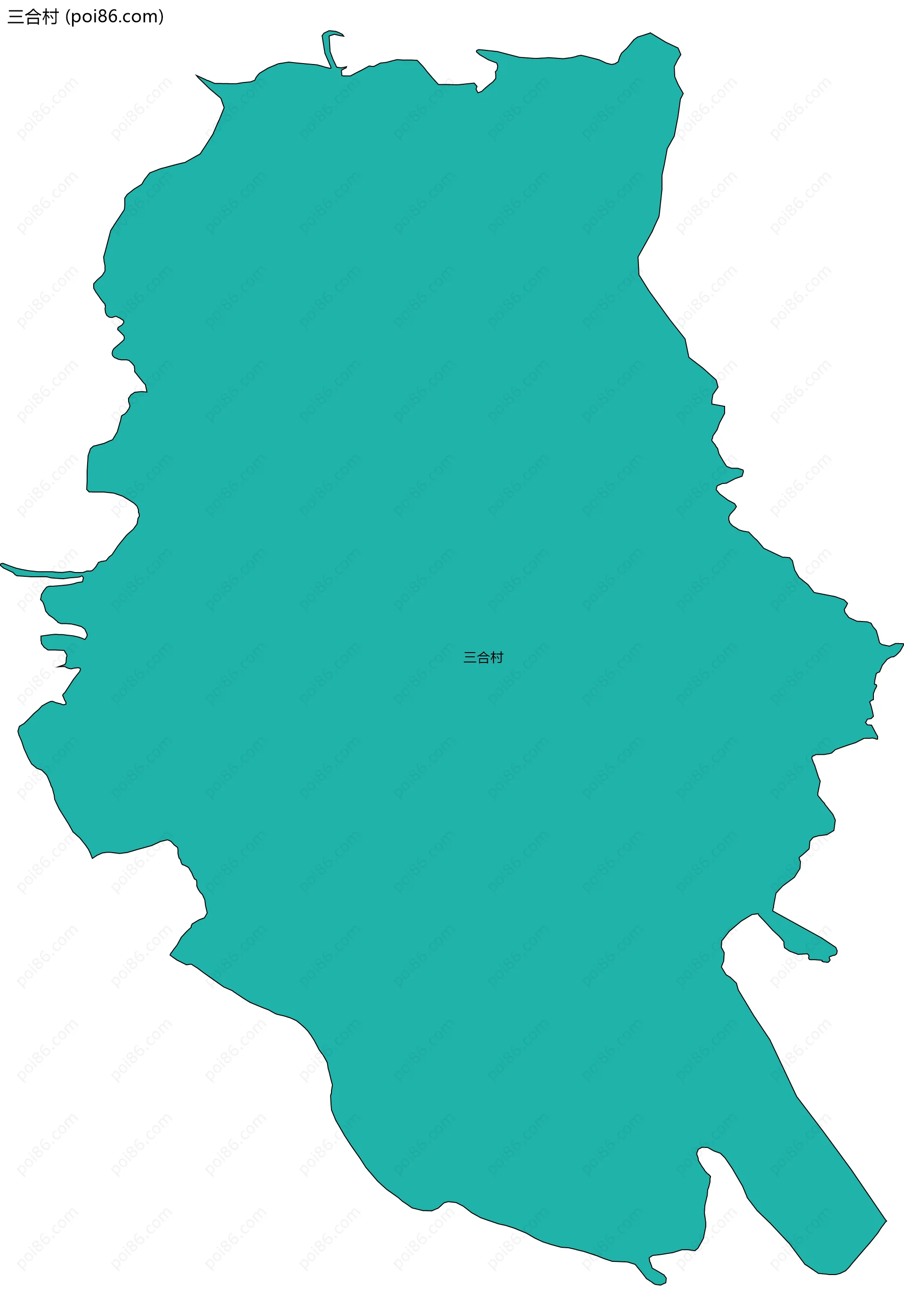 三合村边界地图