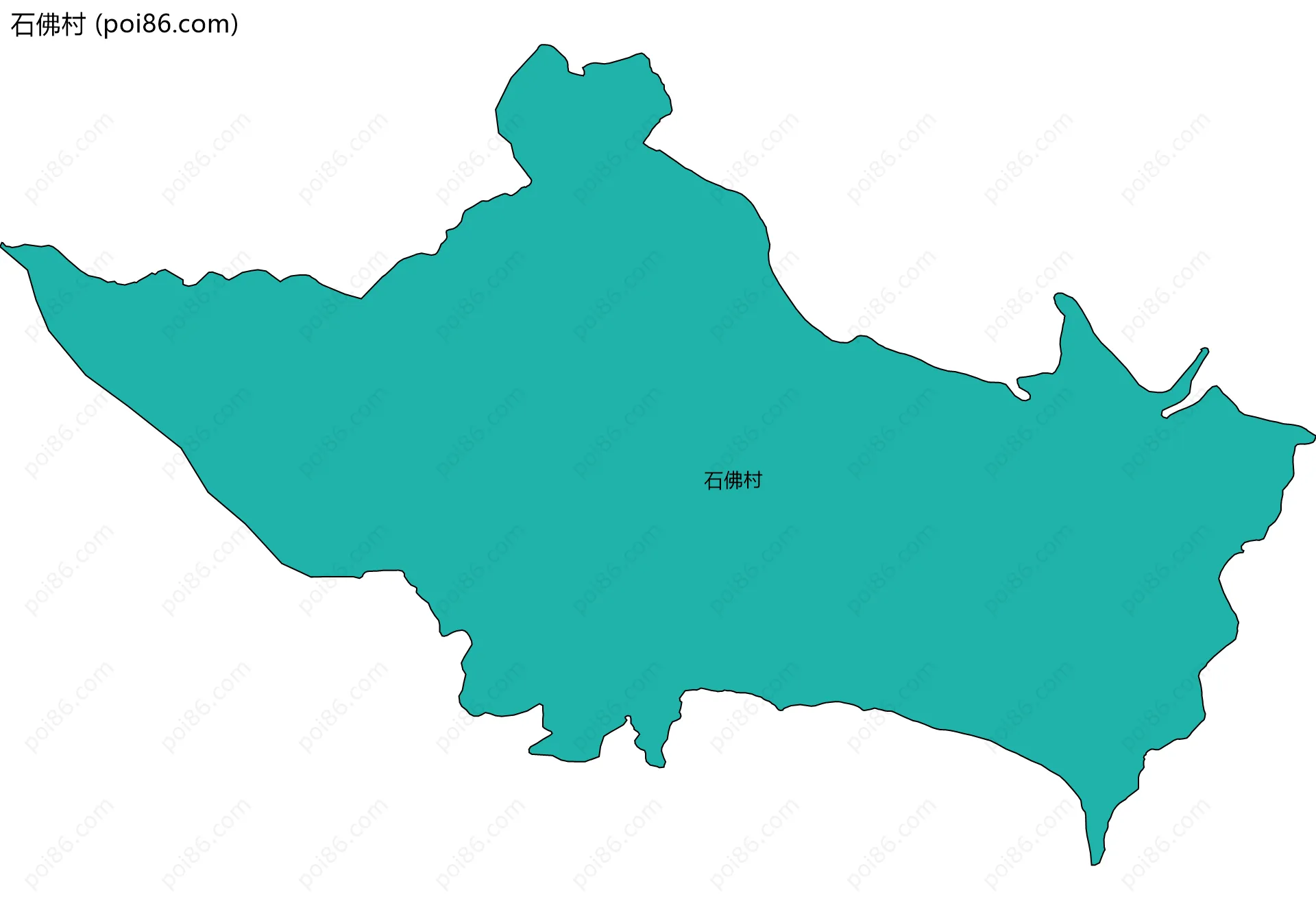 石佛村边界地图