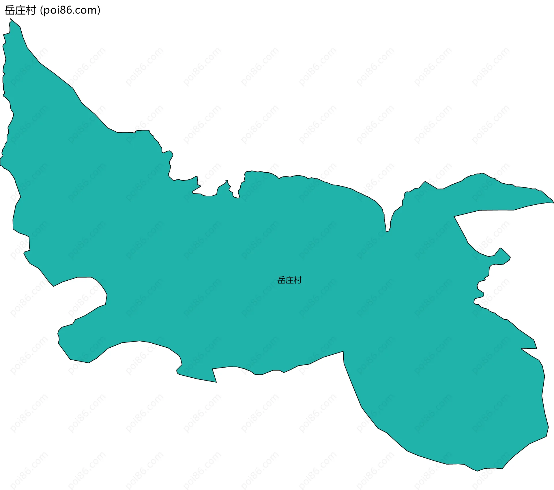 岳庄村边界地图