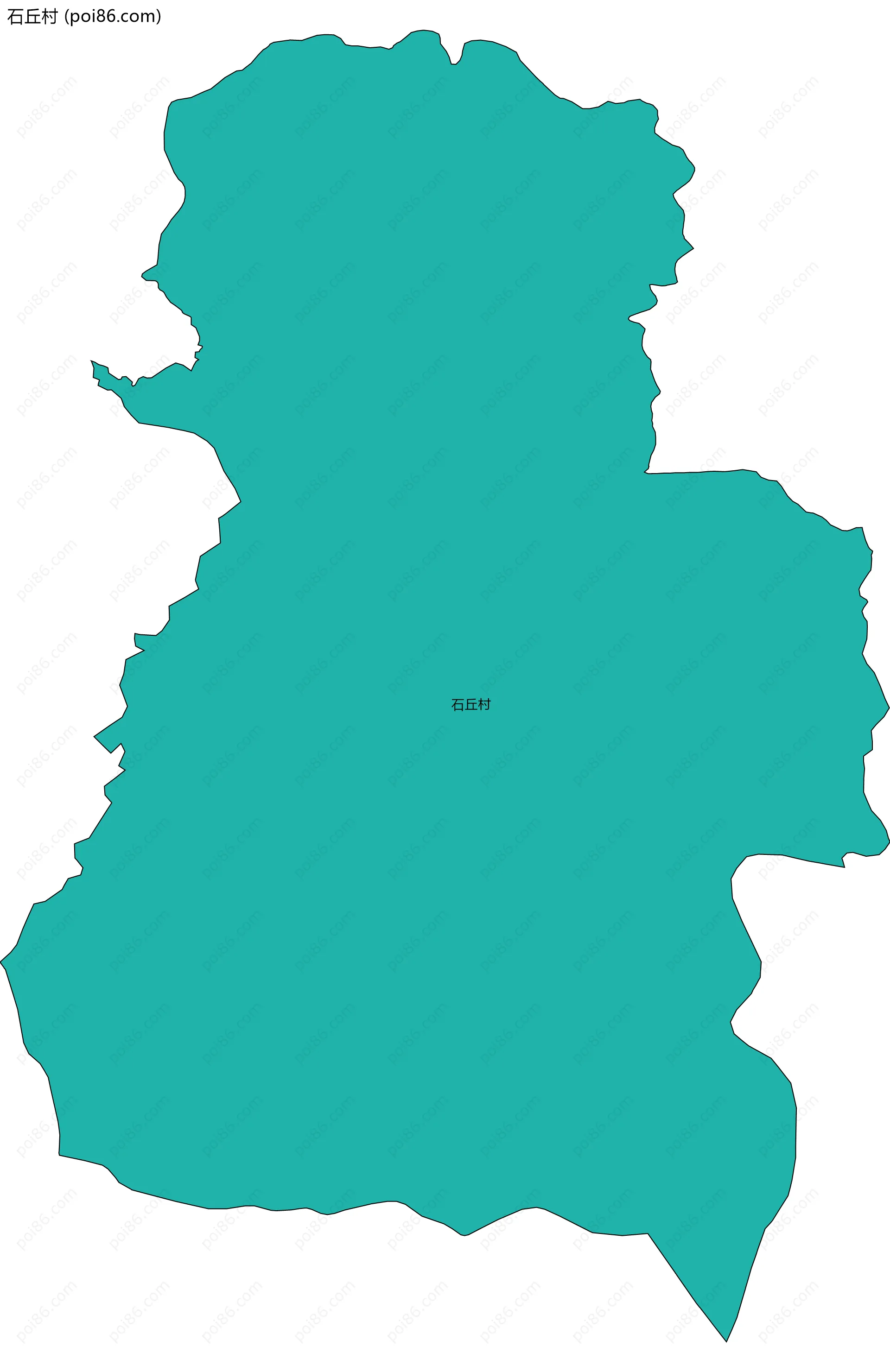 石丘村边界地图