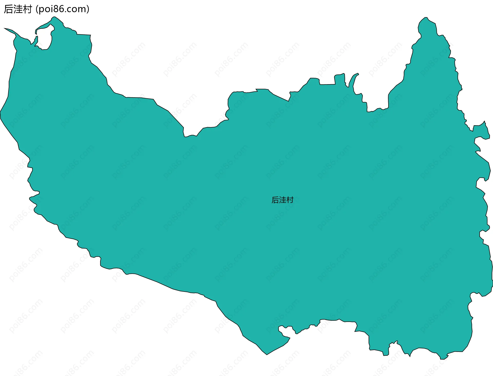 后洼村边界地图