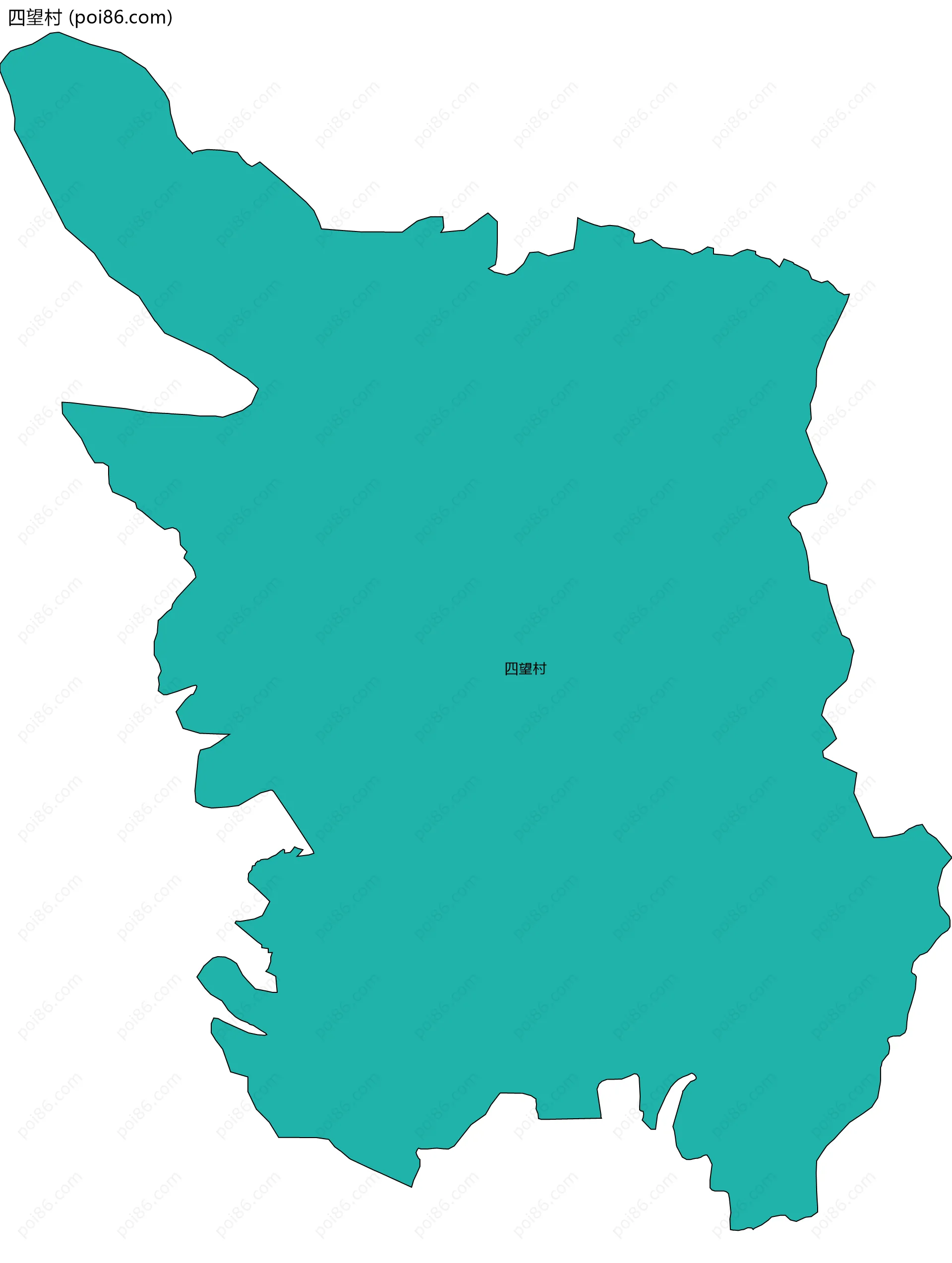 四望村边界地图