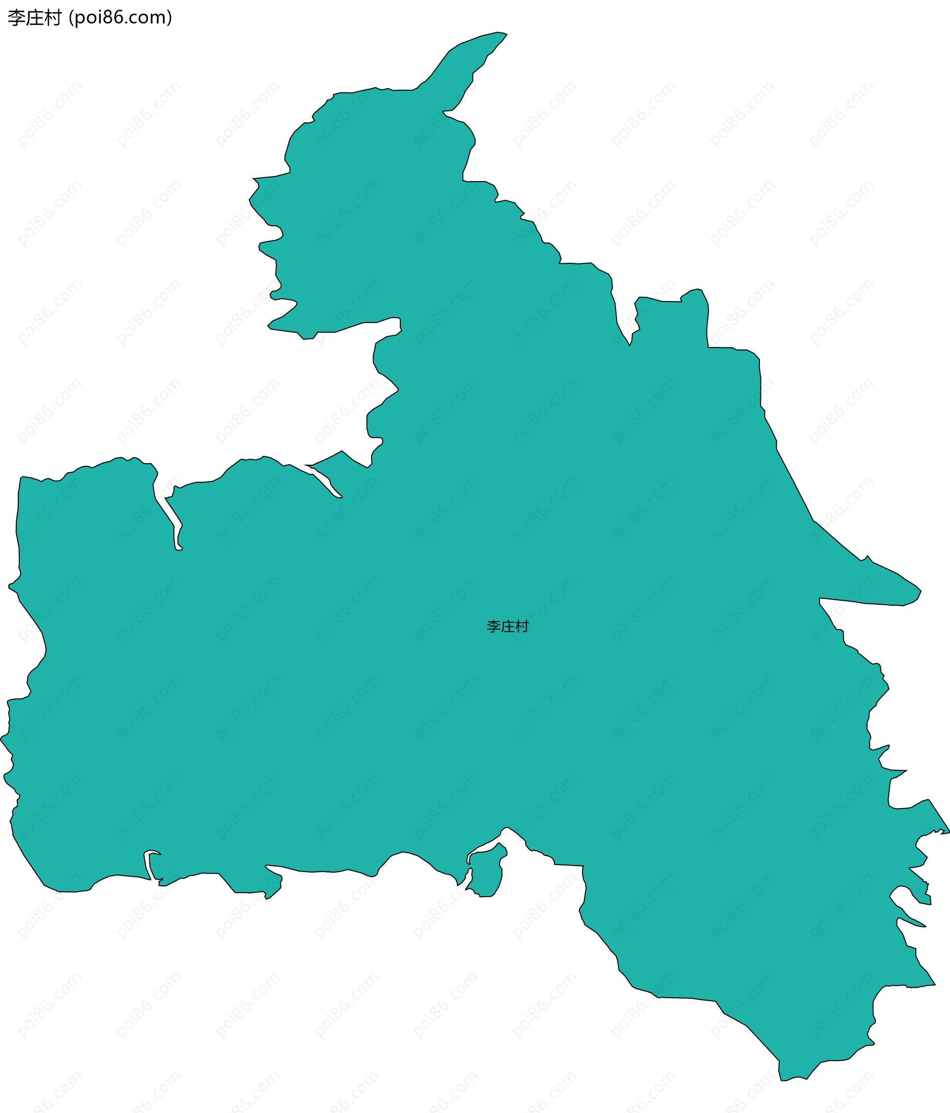 李庄村边界地图