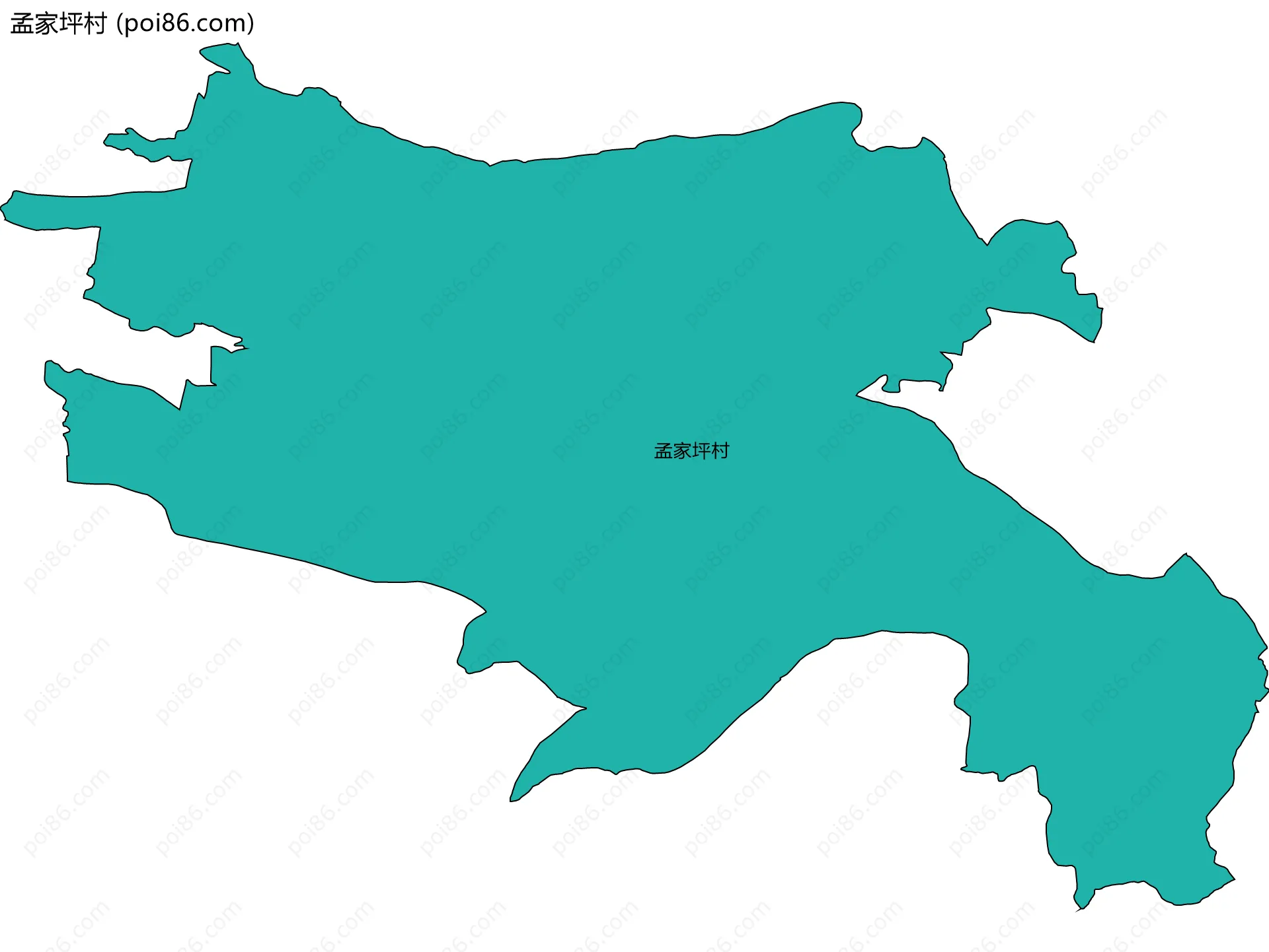 孟家坪村边界地图