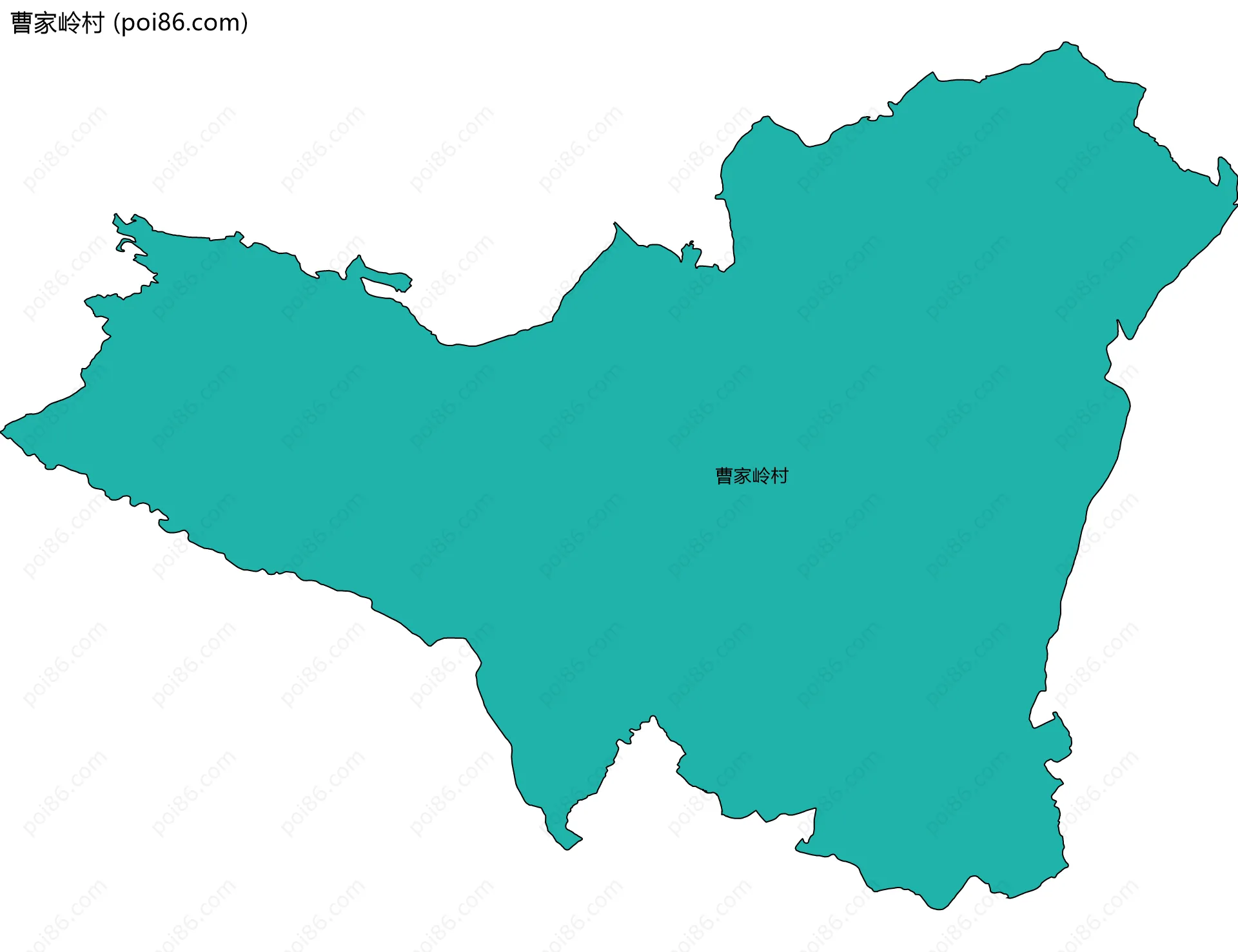 曹家岭村边界地图