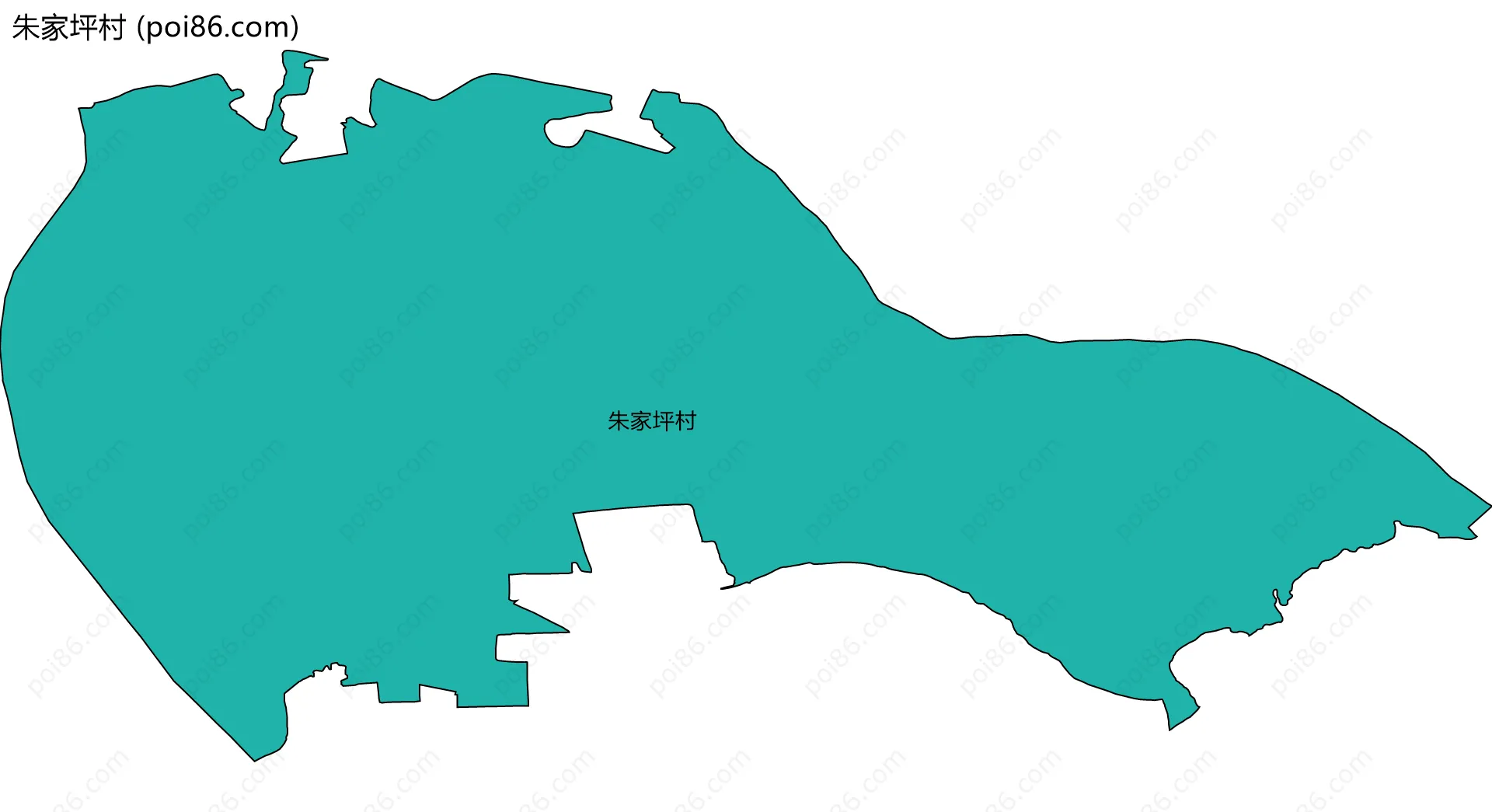 朱家坪村边界地图