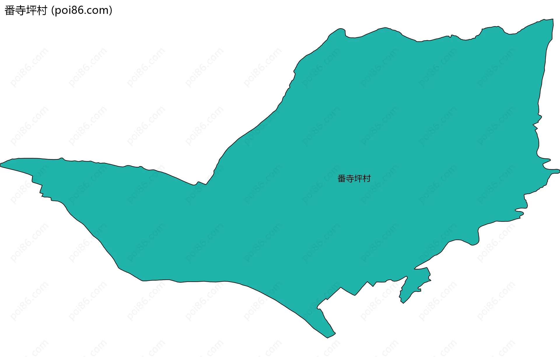 番寺坪村边界地图