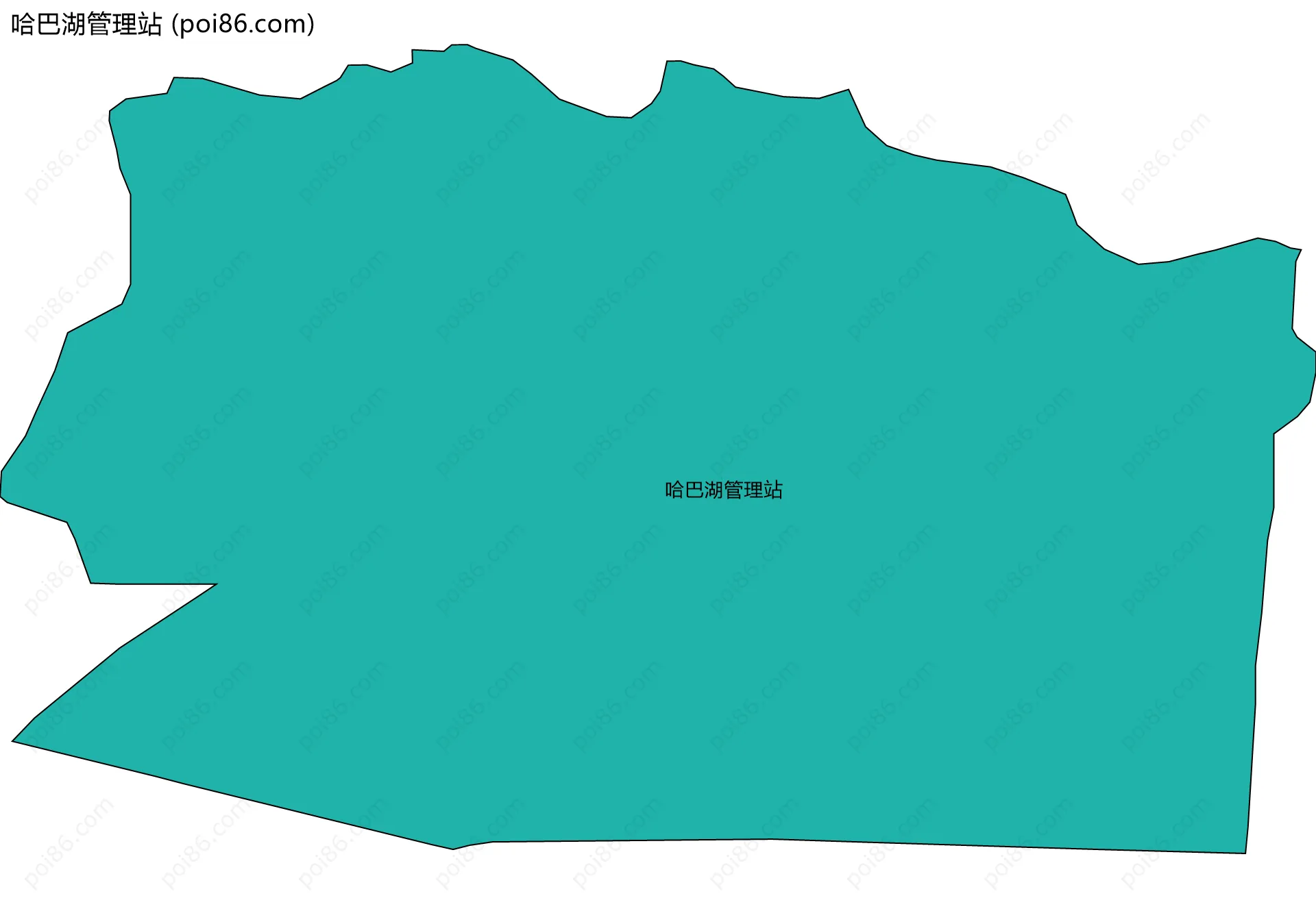 哈巴湖管理站边界地图