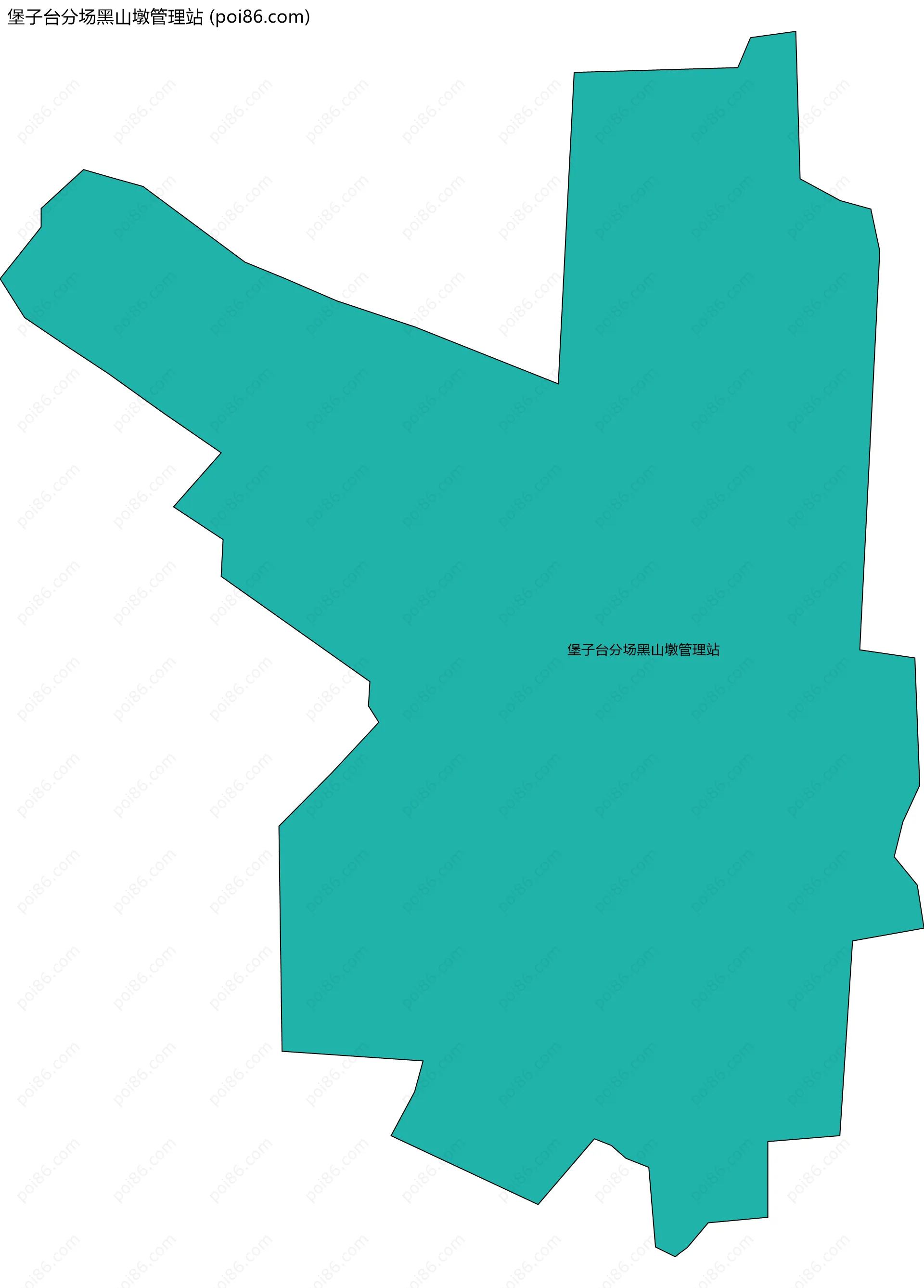 堡子台分场黑山墩管理站边界地图