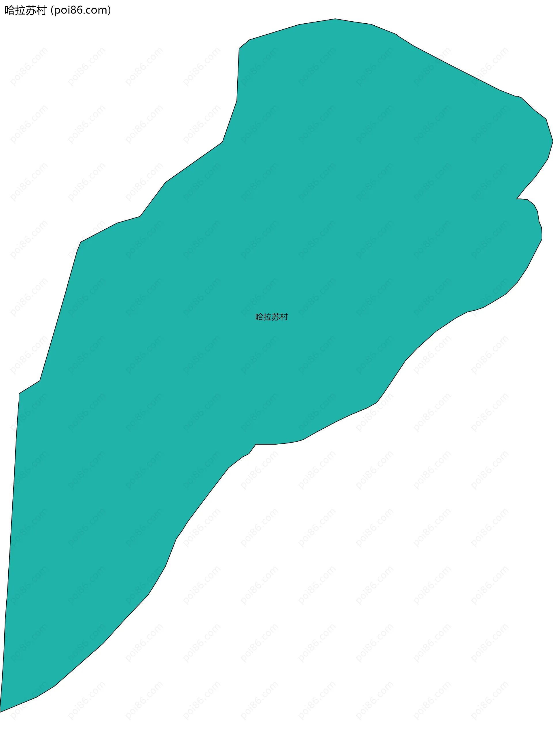 哈拉苏村边界地图