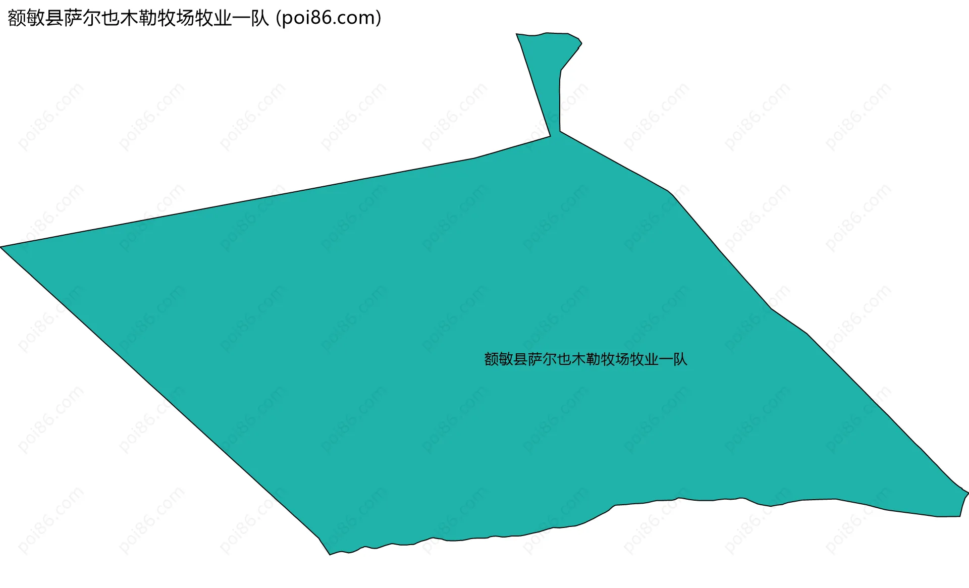 额敏县萨尔也木勒牧场牧业一队边界地图