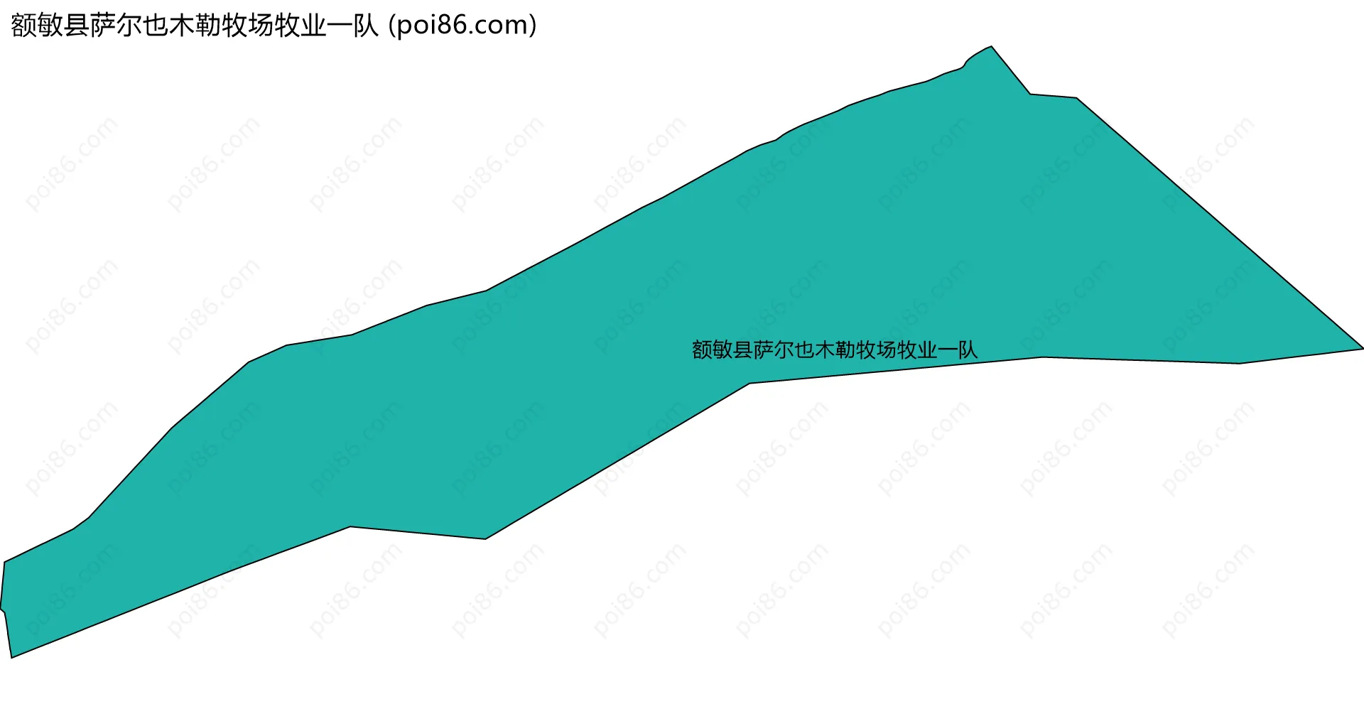 额敏县萨尔也木勒牧场牧业一队边界地图