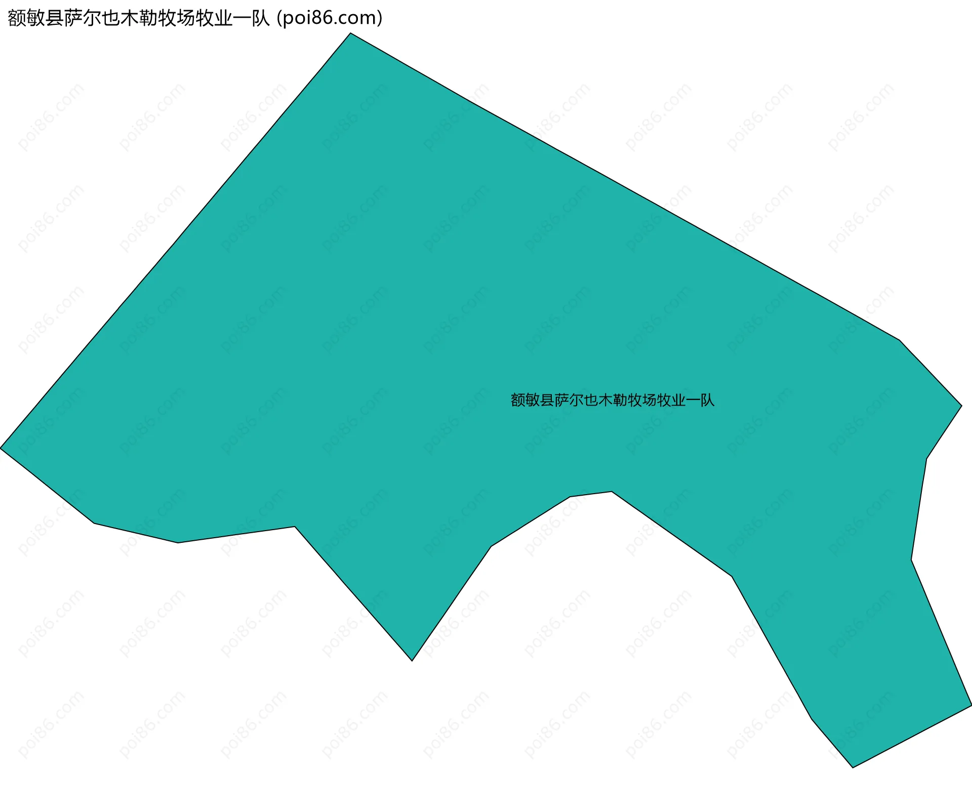 额敏县萨尔也木勒牧场牧业一队边界地图