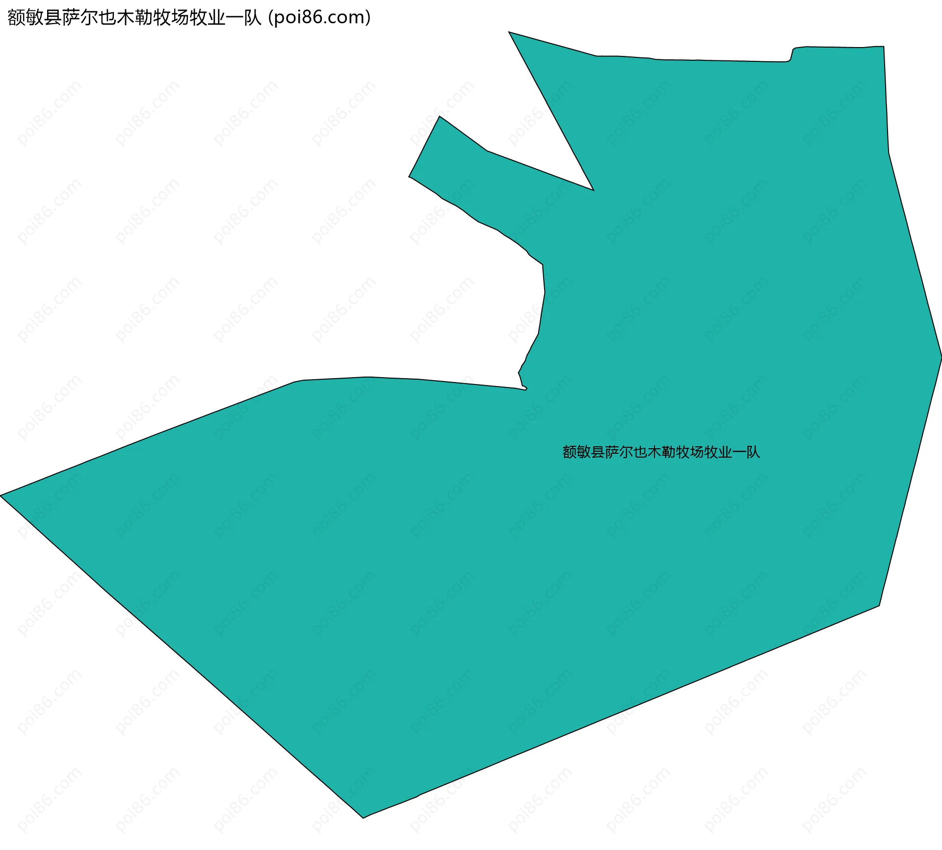 额敏县萨尔也木勒牧场牧业一队边界地图