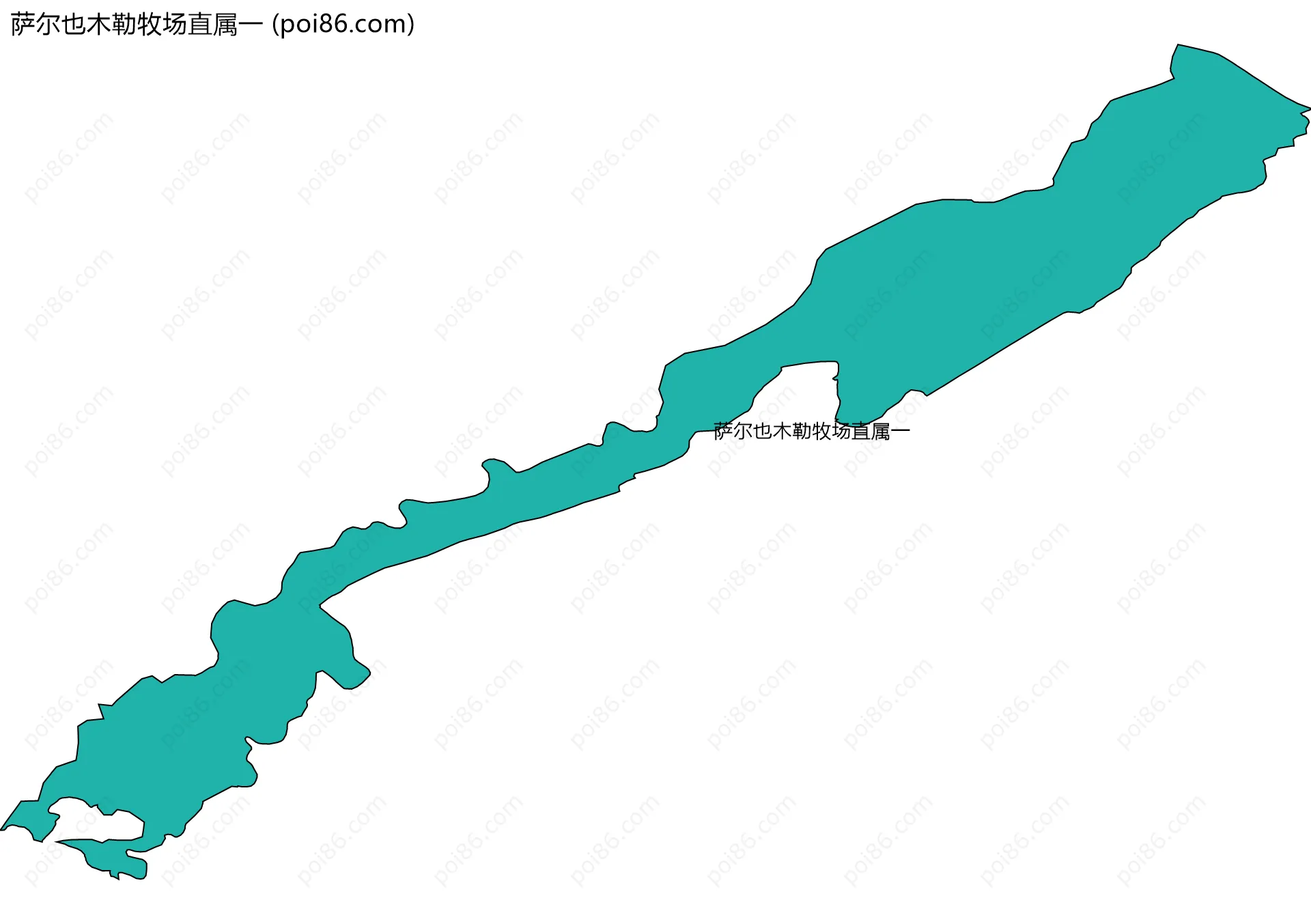 萨尔也木勒牧场直属一边界地图