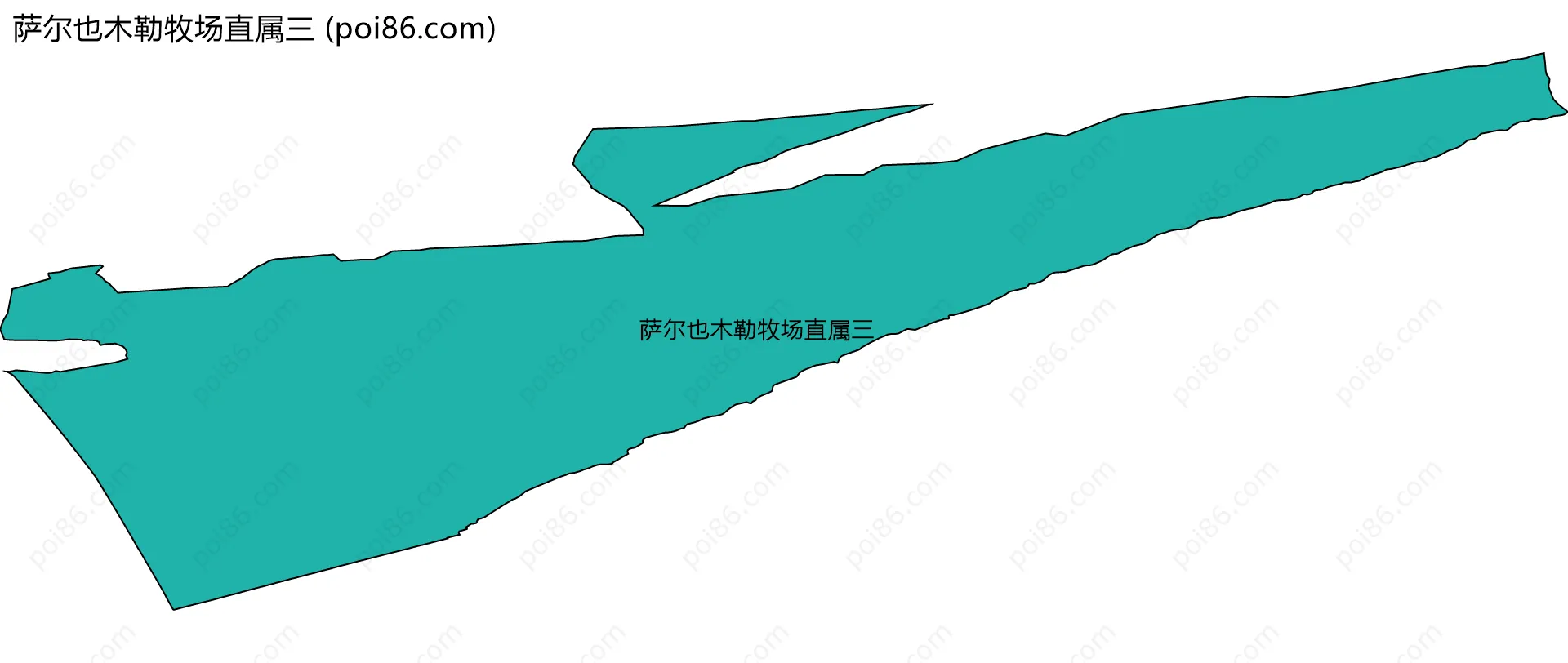 萨尔也木勒牧场直属三边界地图